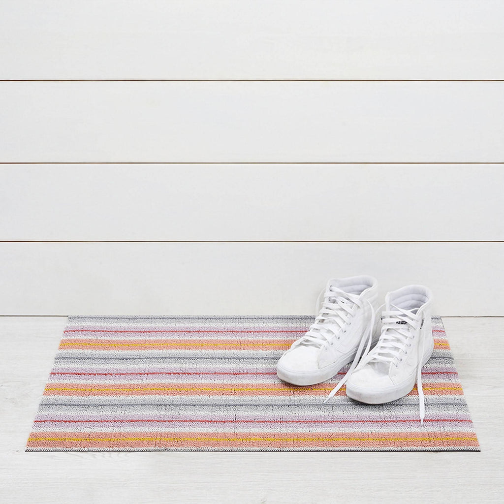 Chilewich Ribbon Stripe Shag Floor Mat - Bon Bon