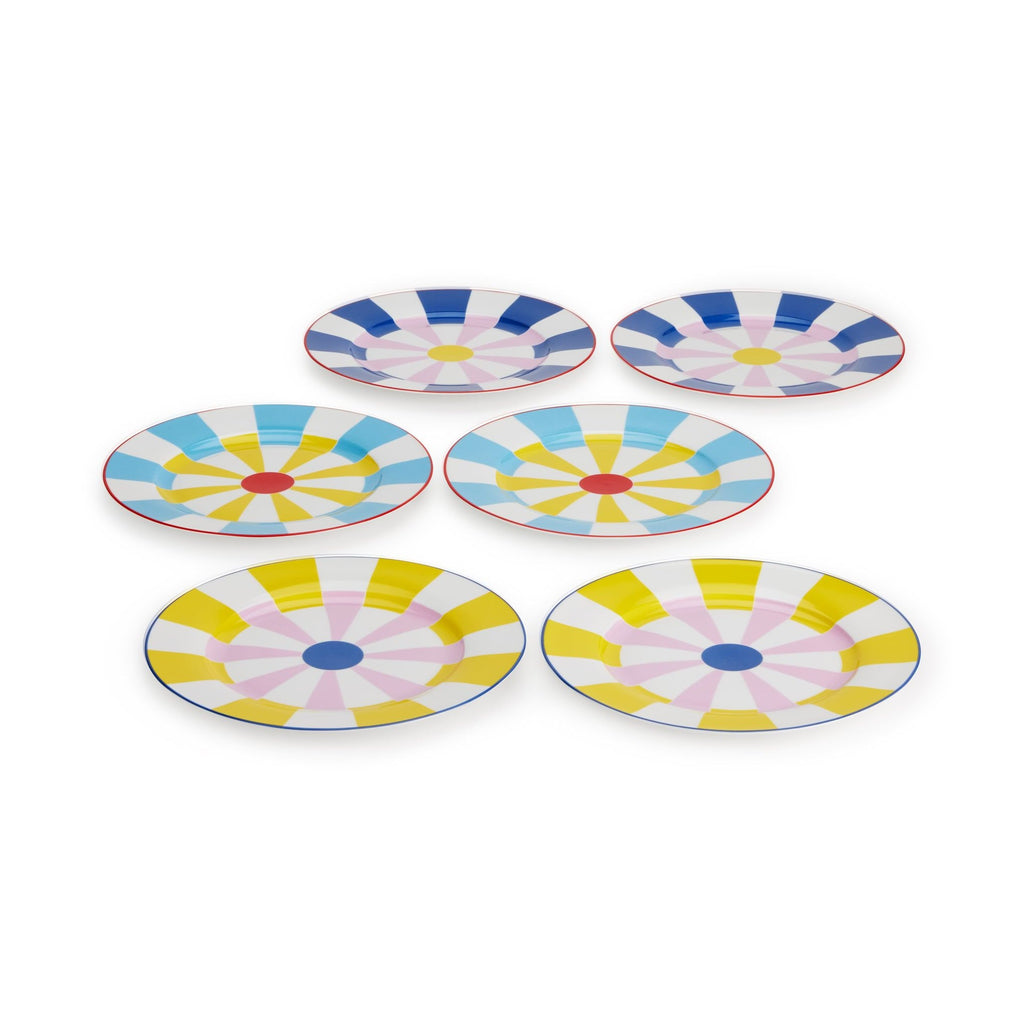Geocromia Porcelain Dinnerware - Dinner Plate Set of 6
