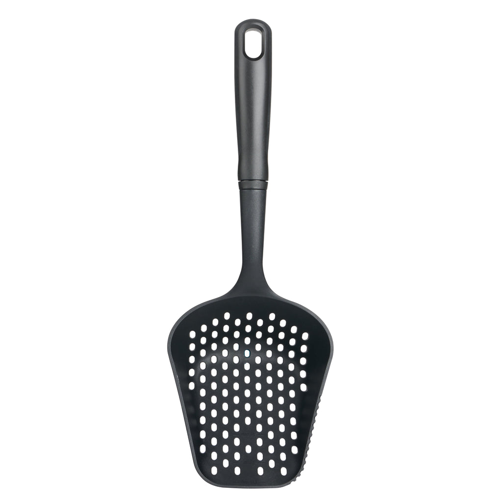 13.8in Nylon Scoop Strainer, Black