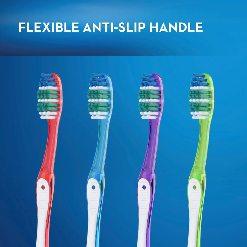 (4 pack)  Toothbrush Pack, Essential Clean Manual Toothbrushes, Soft Bristles, 6 Count
