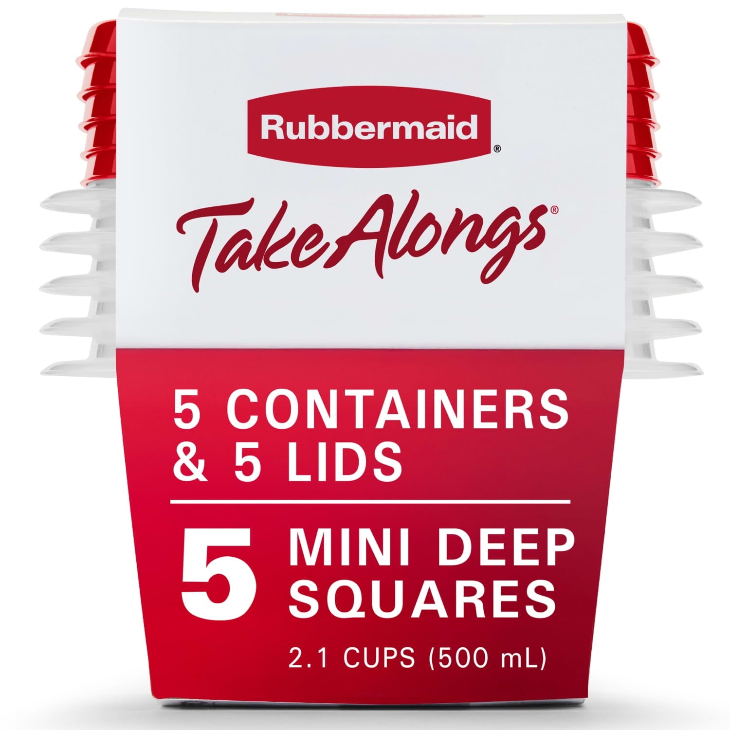(2 pack) 2.1 cups Clear Food Storage Container 5 pk