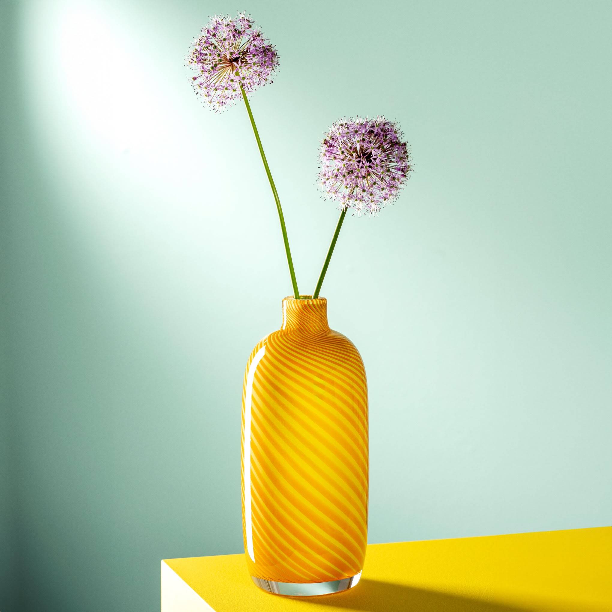Filo Colori Glass Vase - Yellow