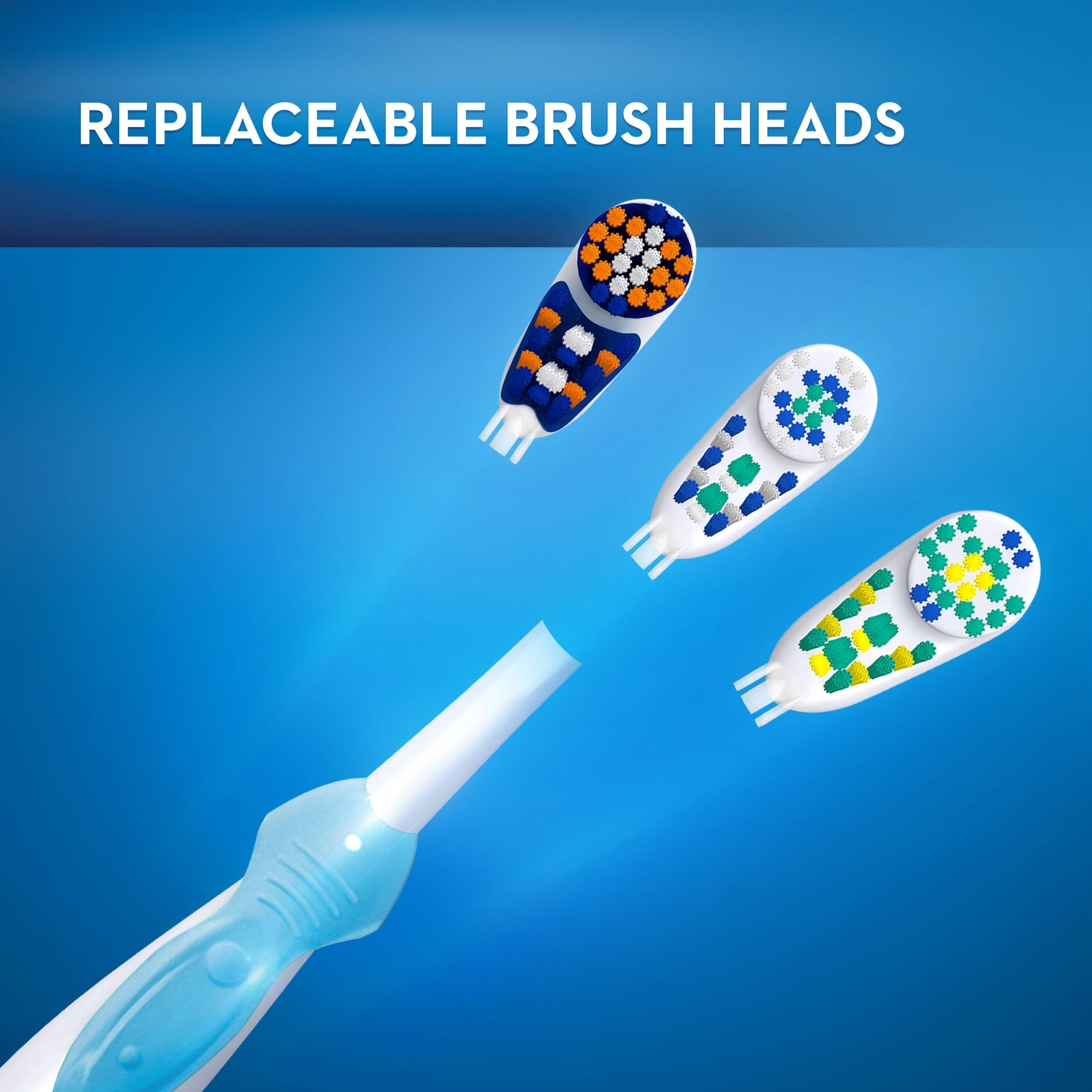 Toothbrush Heads, Deep Clean Battery Powered Toothbrush Replacement Brush Heads, 2 Count