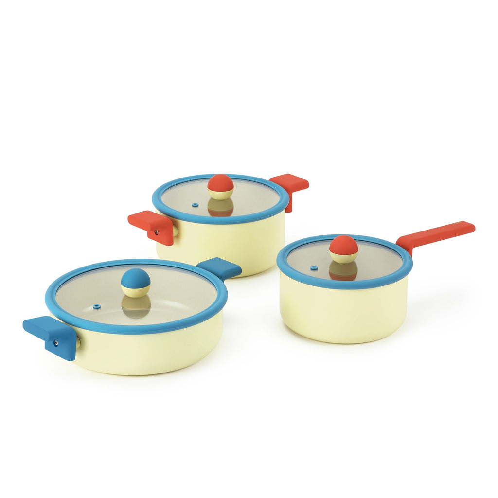 Geometric Non-Stick Cookware with Lid - Saucepan