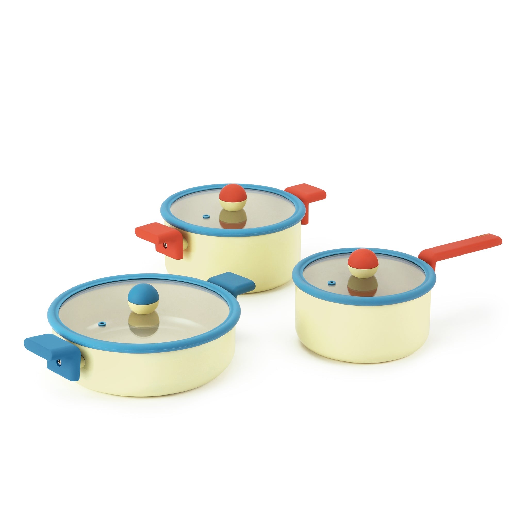 Geometric Non-Stick Cookware with Lid - Saucepan