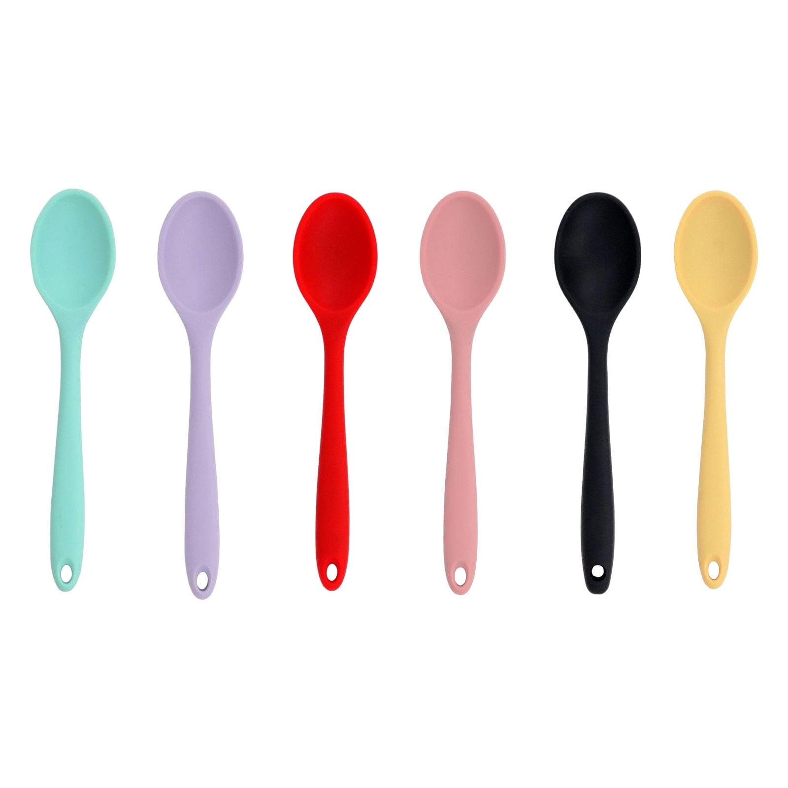 Silicone Slotted Spoon, High Heat Resistant Silicone Cooking Spoon, 2Pcs Nonstick Silicone Mixing Spoon, Durable Kitc...