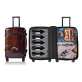 The Ten (10-Bottle) Wine Luggage, TSA Approved Anti-Theft Zipper, Lightweight Hard Shell Spinner Suitcase