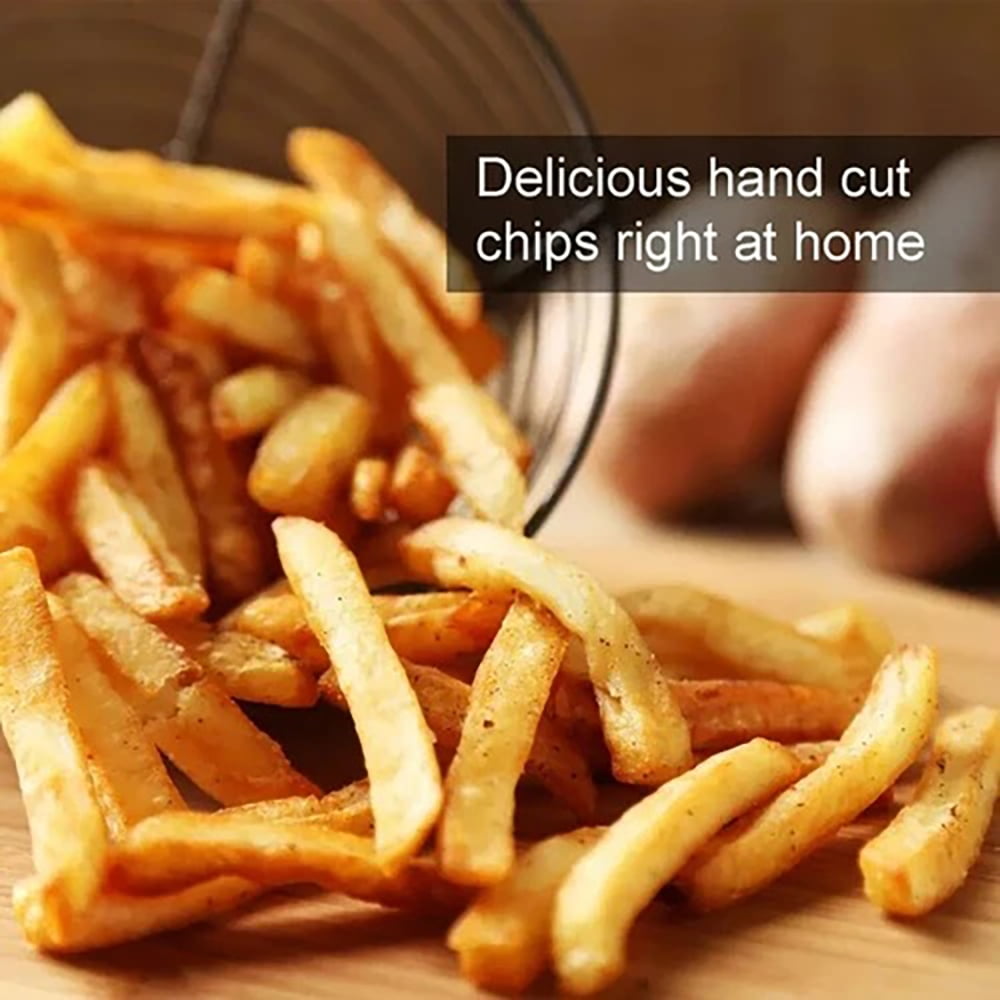 2-Blade French Fry Cutter | Stainless Steel Potato & Vegetable Chopper Slicer Dicer
