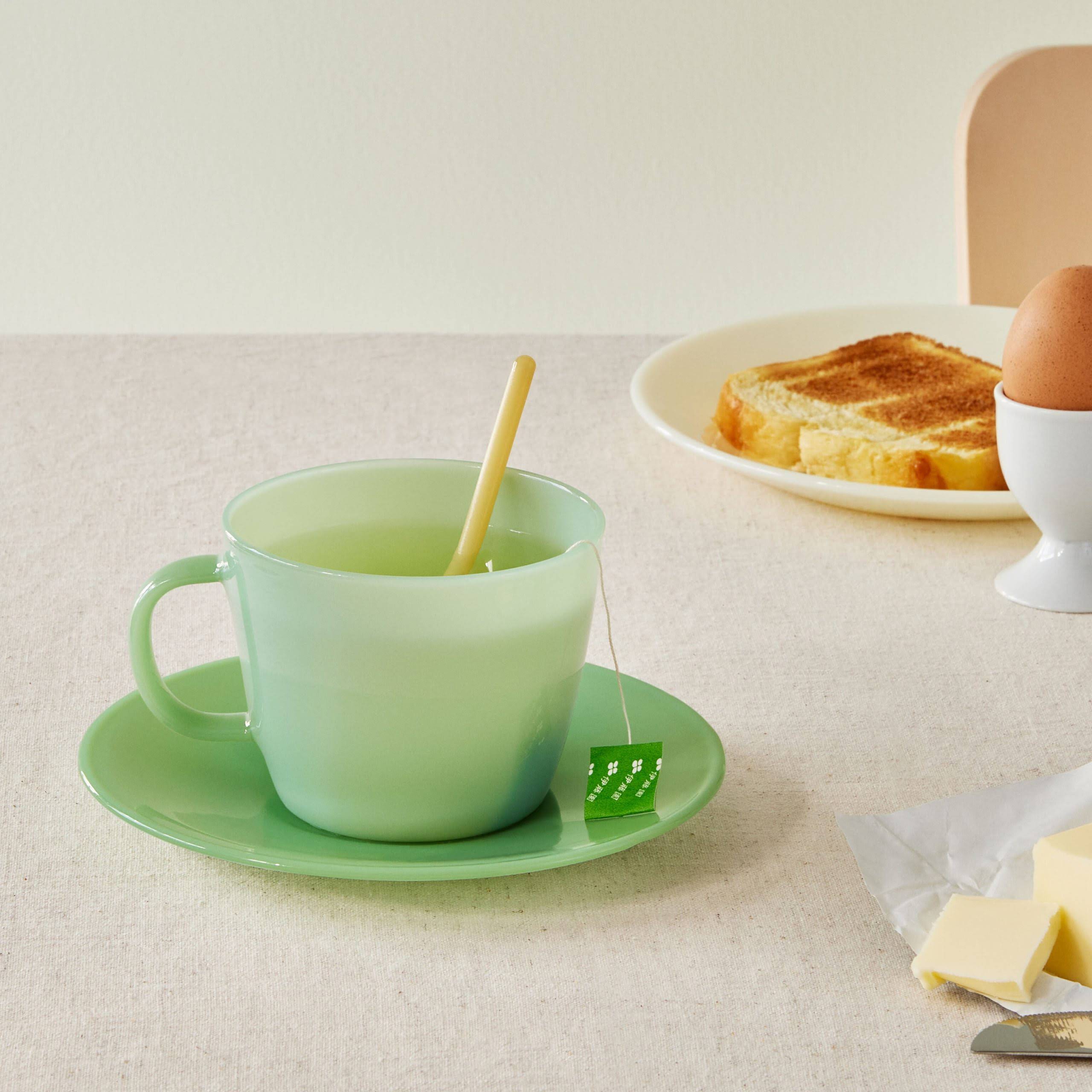 Bodum Copenhagen Glass Mug &amp; Saucer Set