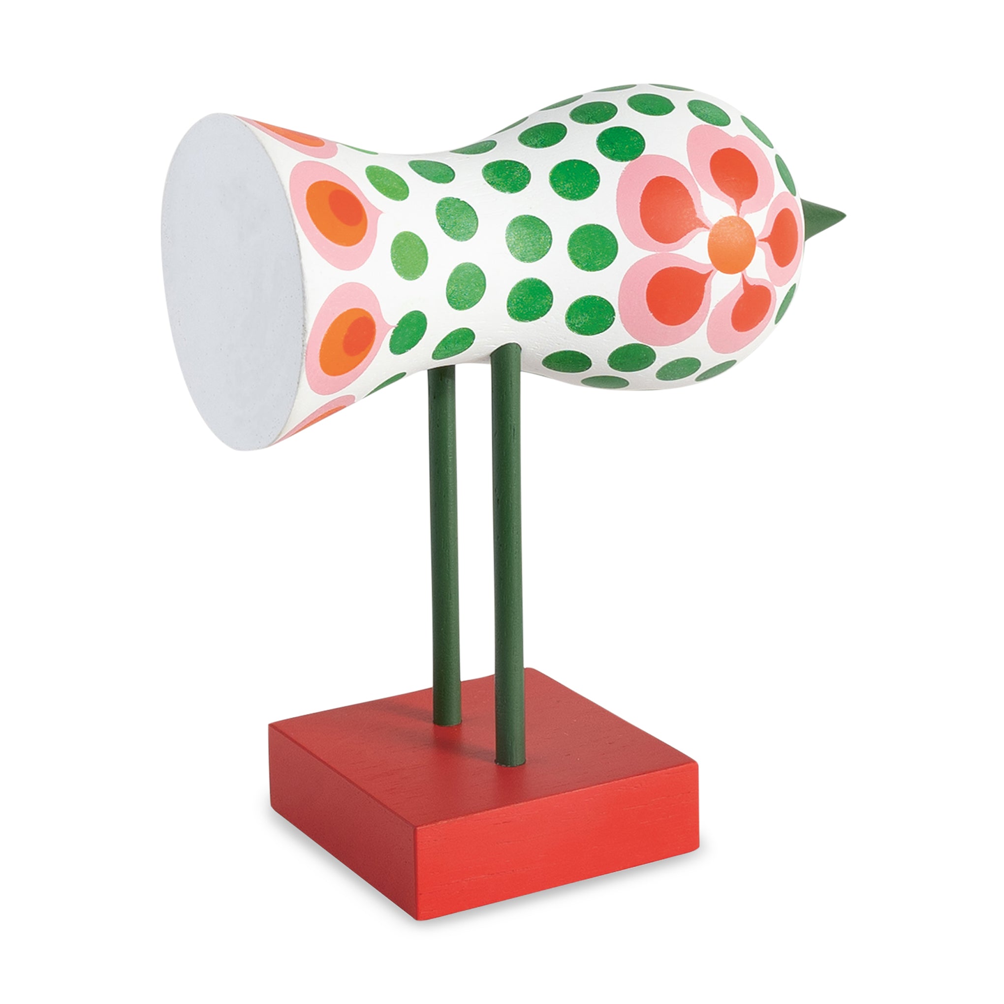 Lisa Larson Wooden Bird Object - Red Base