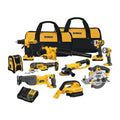 DEWALT 20V MAX 10-Tool Combo Kit with Batteries &amp; Charger - Drill, Impact Driver, Blower, Flashlight, Speaker, Grinder, Saw, Vacuum