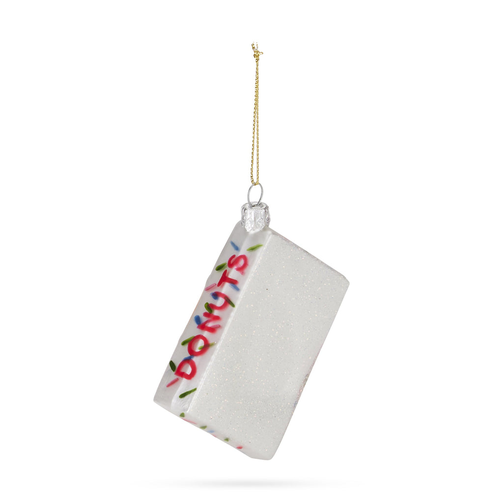 NYC Glass Holiday Ornament - Donut Box