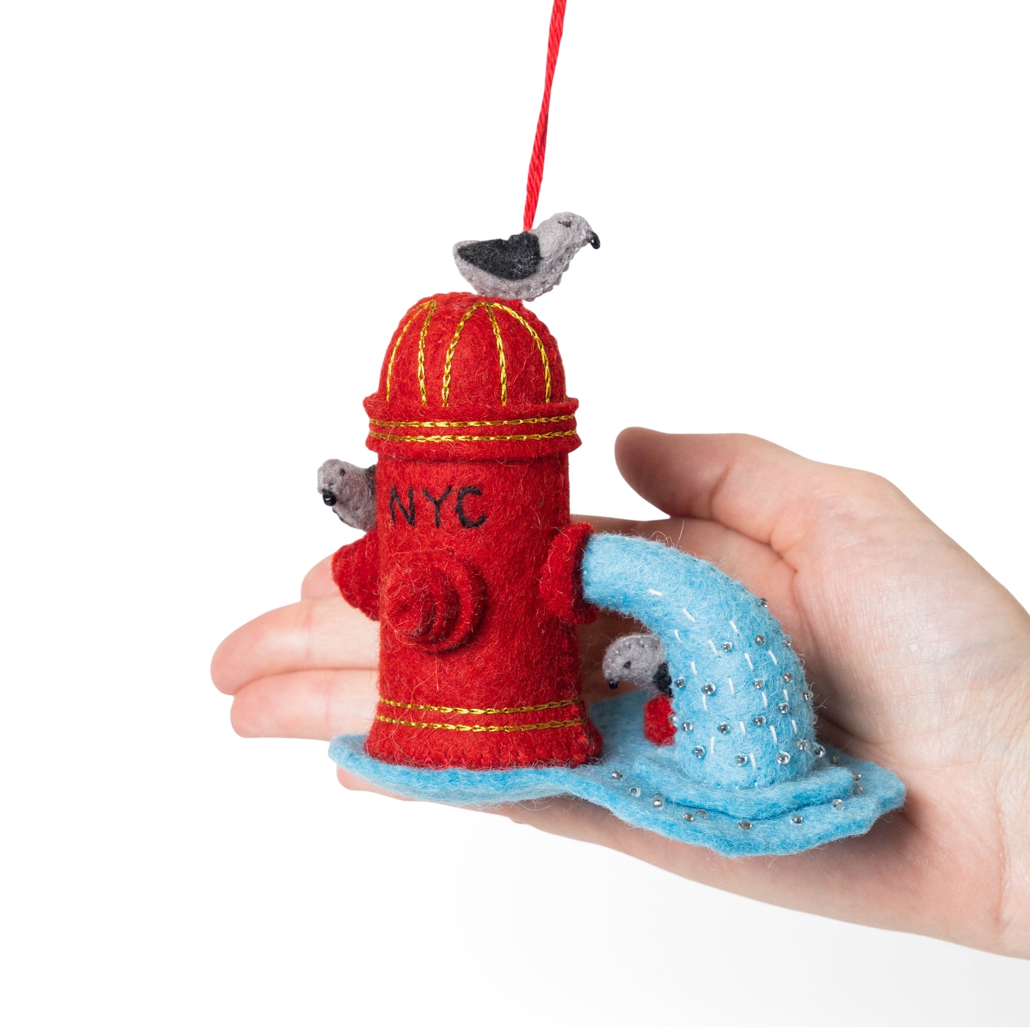 NYC Felt Ornament - Fire Hydrant