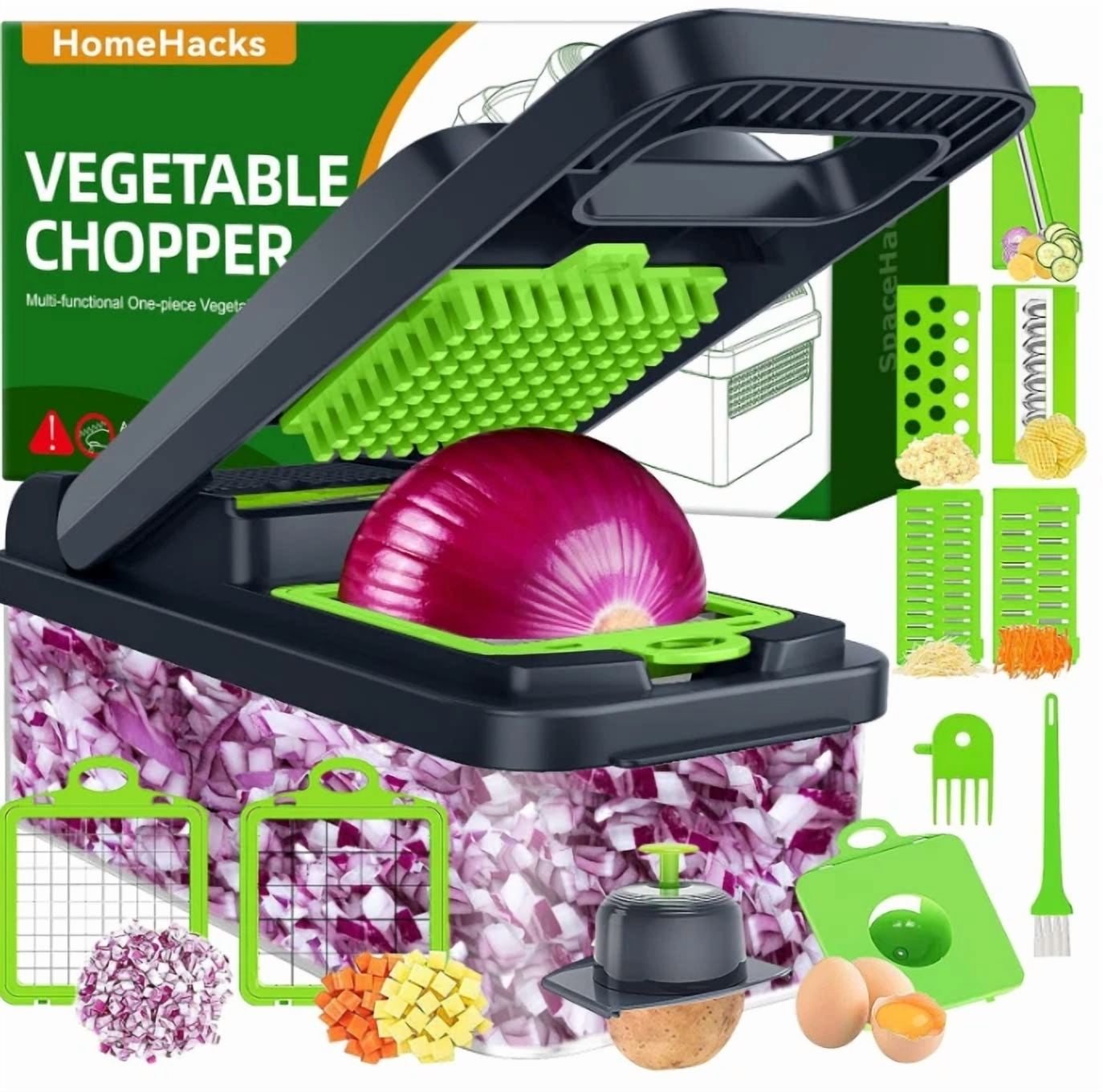 14 In 1 Vegetable Fruit Chopper Cutter Food Onion Veggie Dicer Slicer Kitchen ?