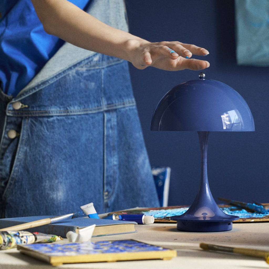 Panthella 160 Portable Table Lamp - Indigo