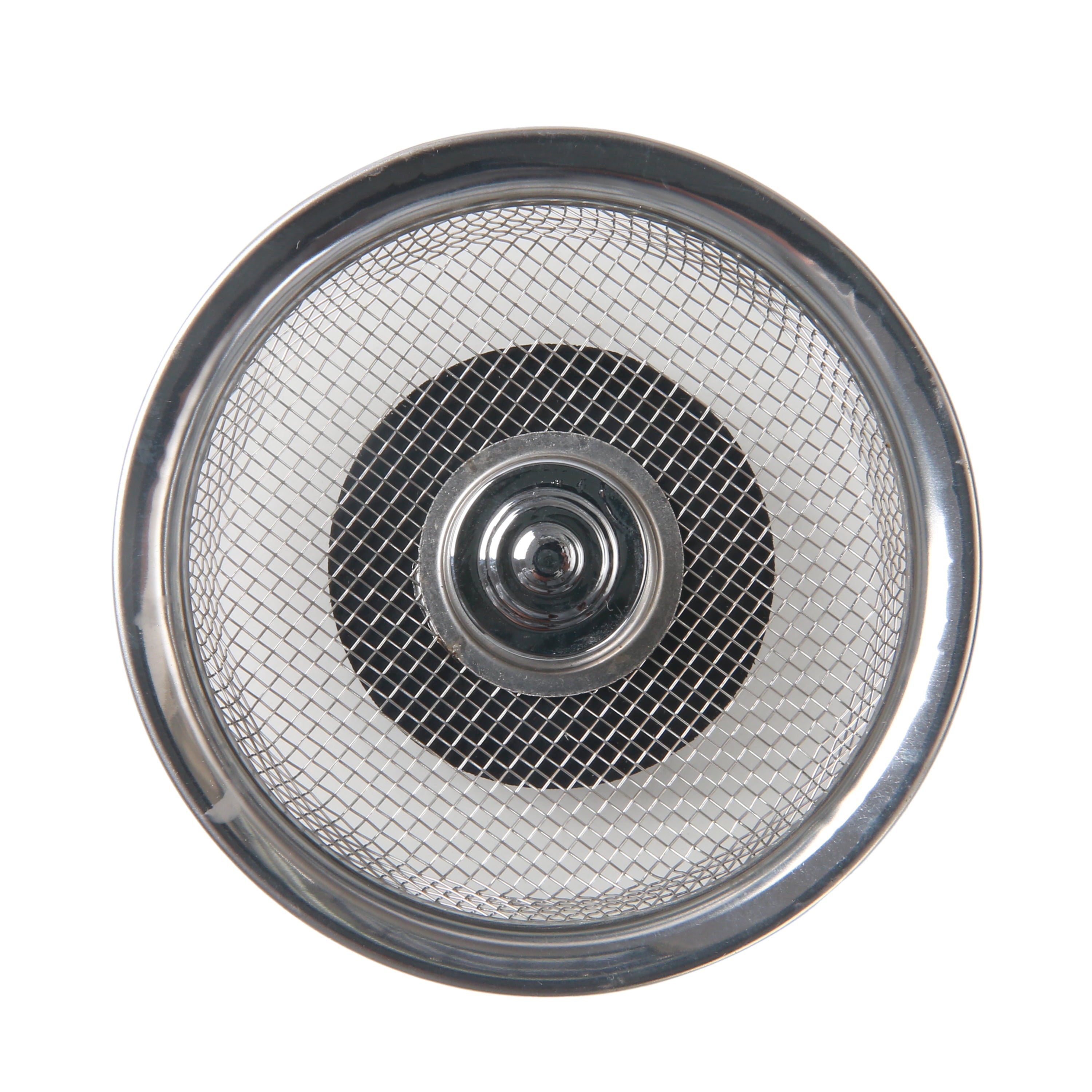 Stainless Steel Mesh Sink Strainer with Rubber Stopper Silver