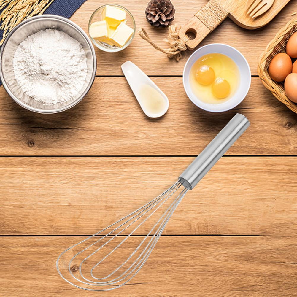 10" Flat Whisk Handheld Steel Wire Whisk Perfect For Whisking S1P9 Q4W3