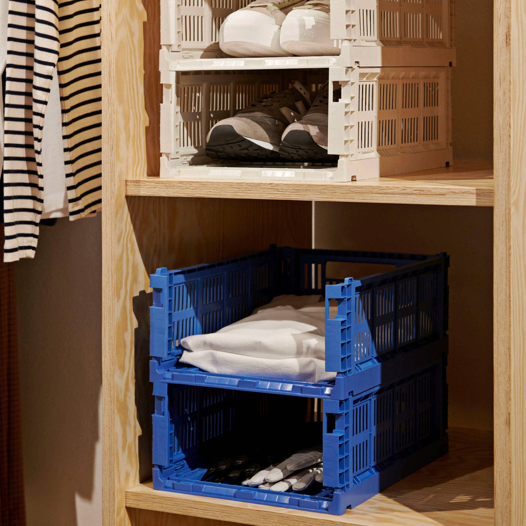 HAY Recycled Plastic Collapsible Color Crate - Off White
