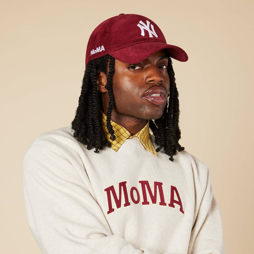 MoMA NY Yankees 9TWENTY Corduroy Adjustable Baseball Cap - Maroon