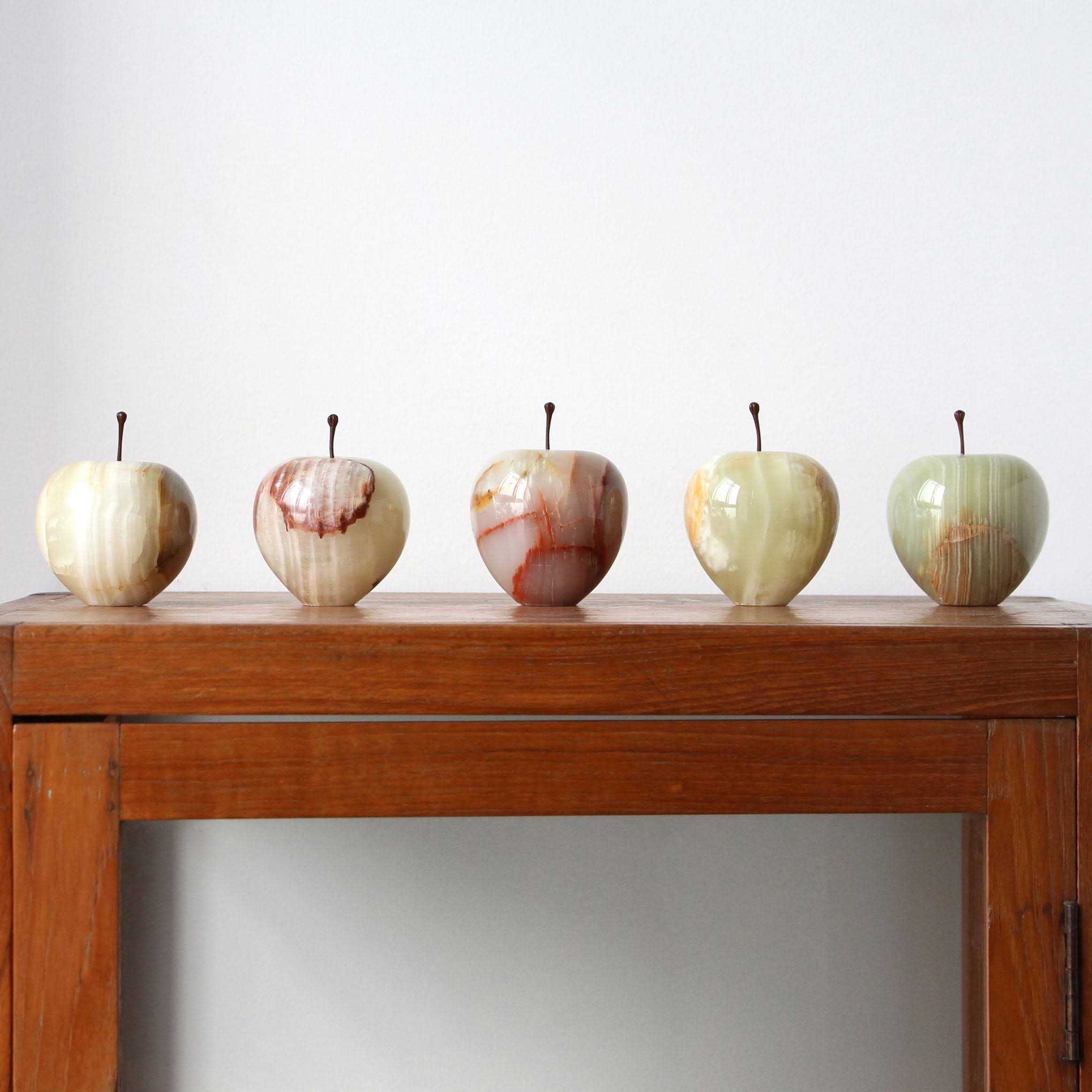 Marble Apple Paperweight - Stripe