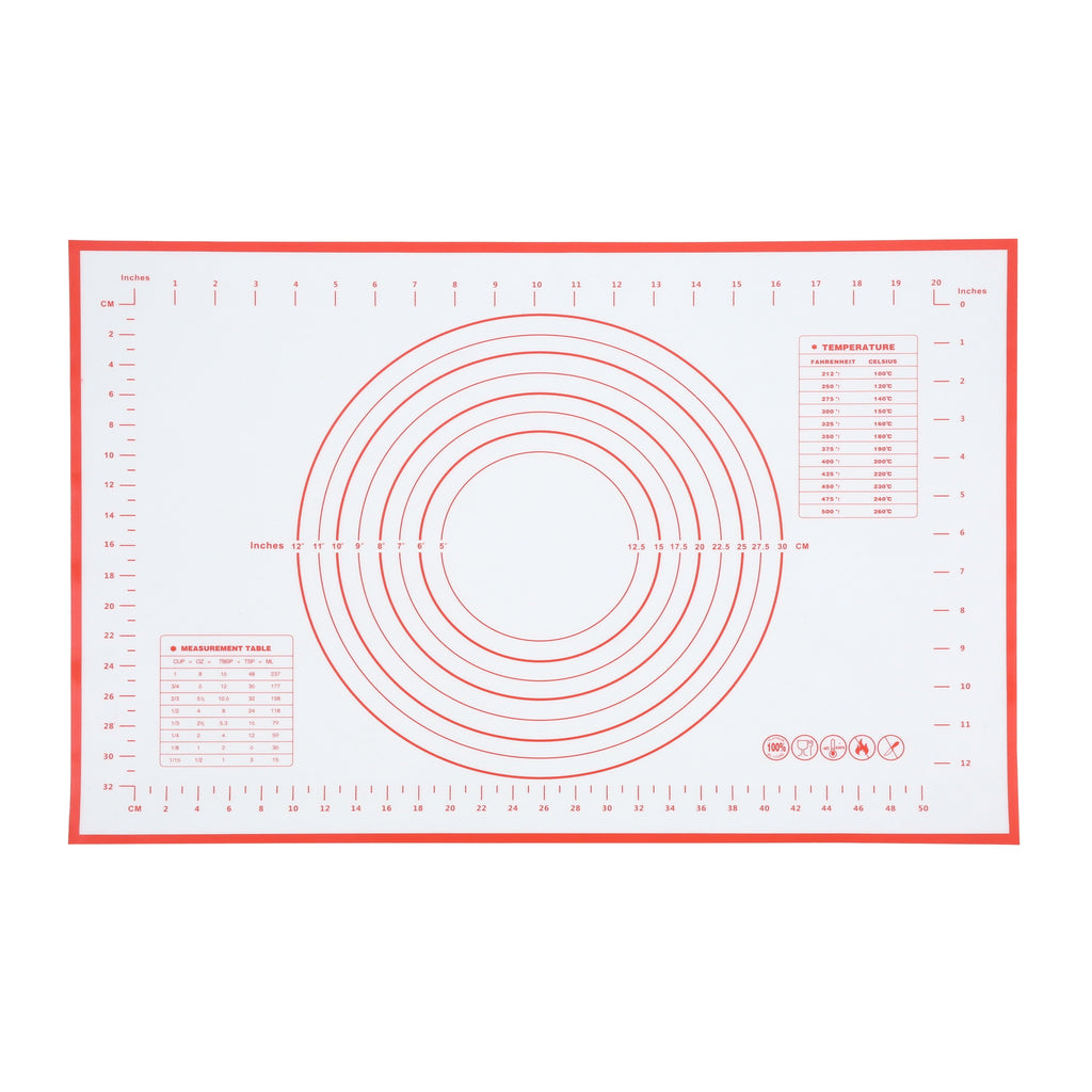 Reusable Silicone 24"x 18" Pastry Mat with Measurements