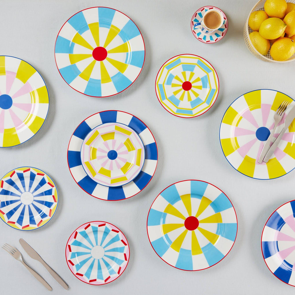 Geocromia Porcelain Dinnerware - Dessert Plate Set of 4
