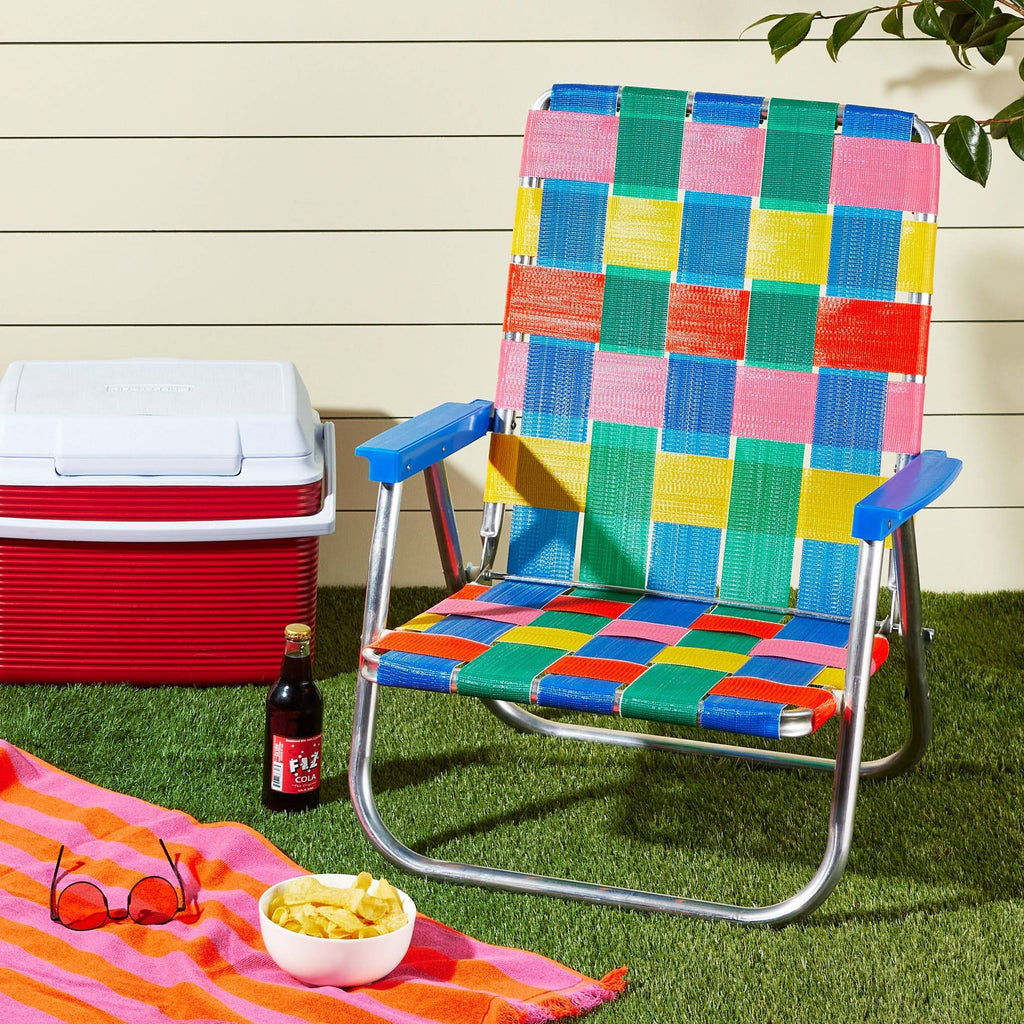 Classic Lawn Chair - Retro Rainbow