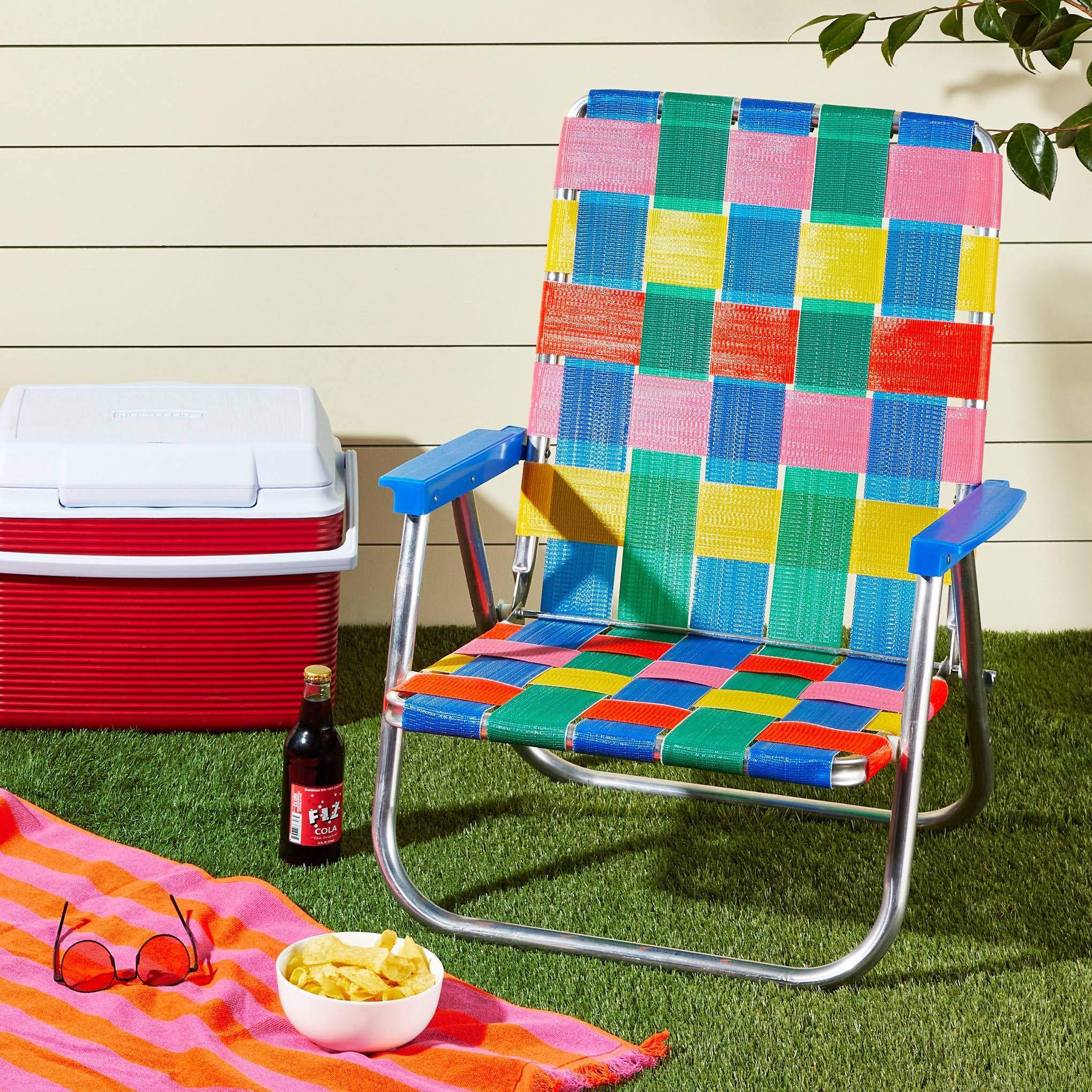 Classic Lawn Chair - Retro Rainbow