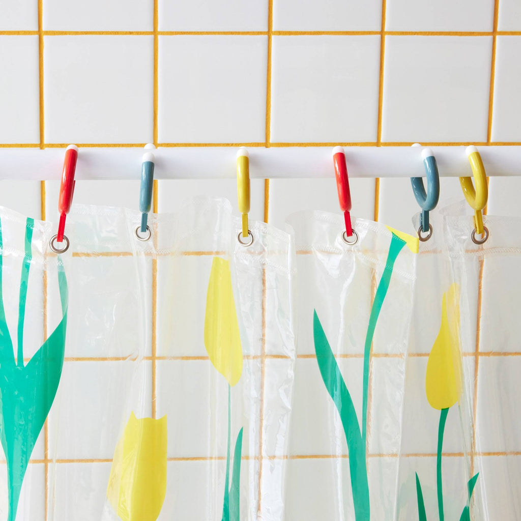 Hewi Shower Curtain Hooks - Set of 12 - Multi