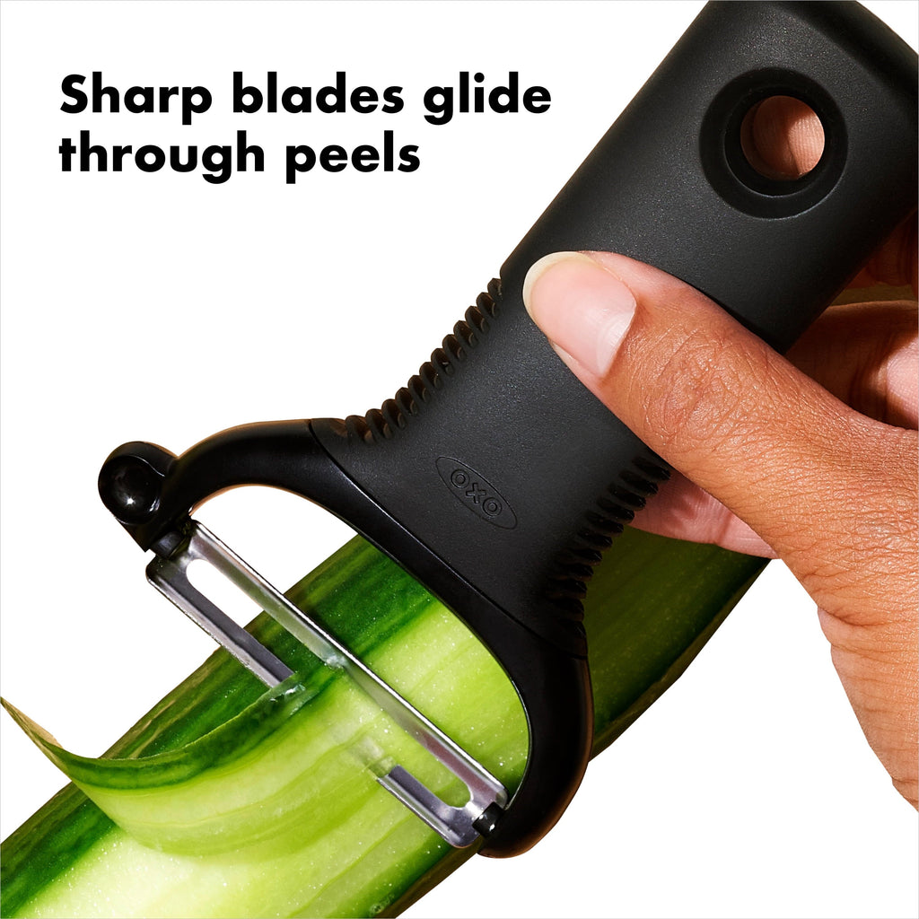 Stainless Steel Blade Y Peeler, Black