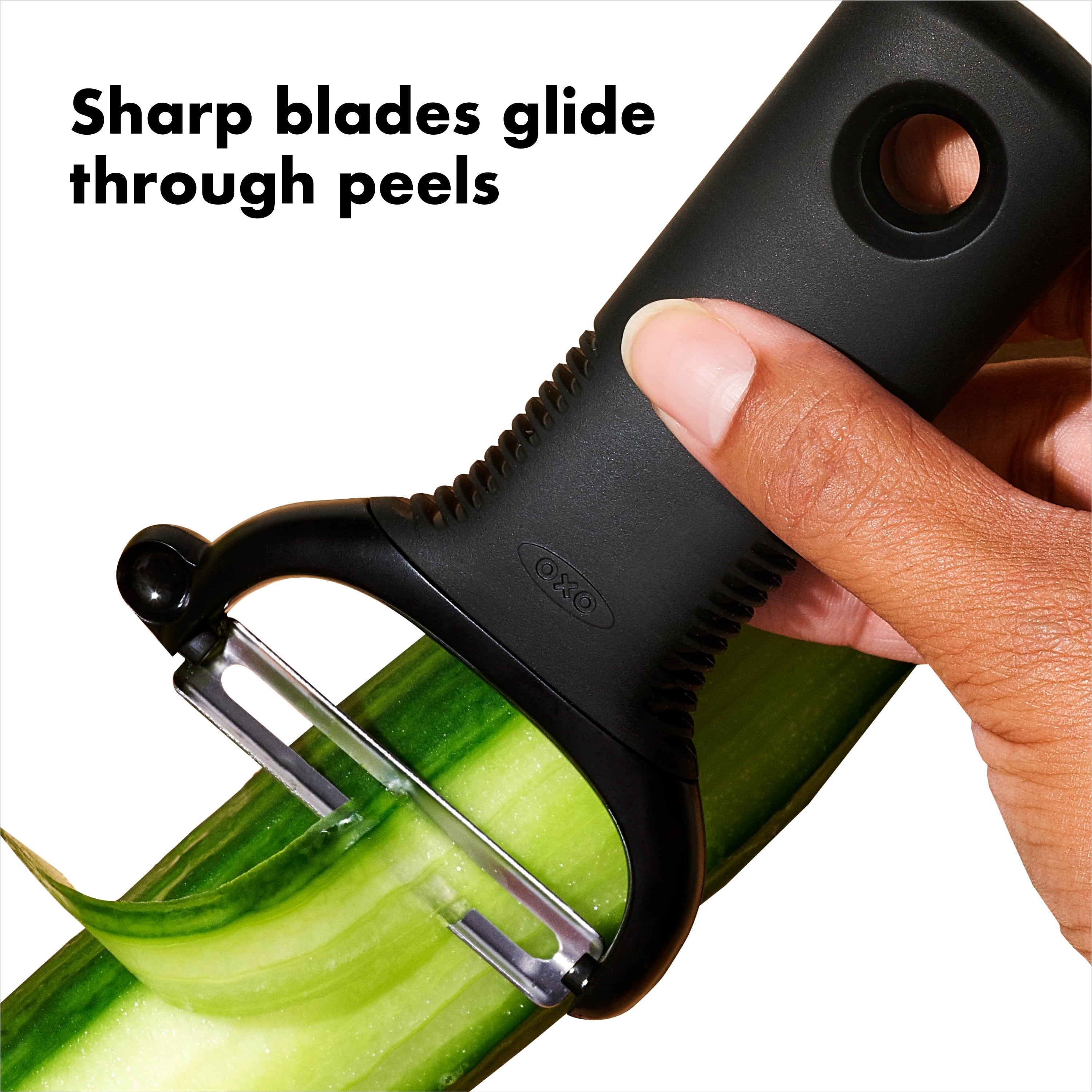 Stainless Steel Blade Y Peeler, Black