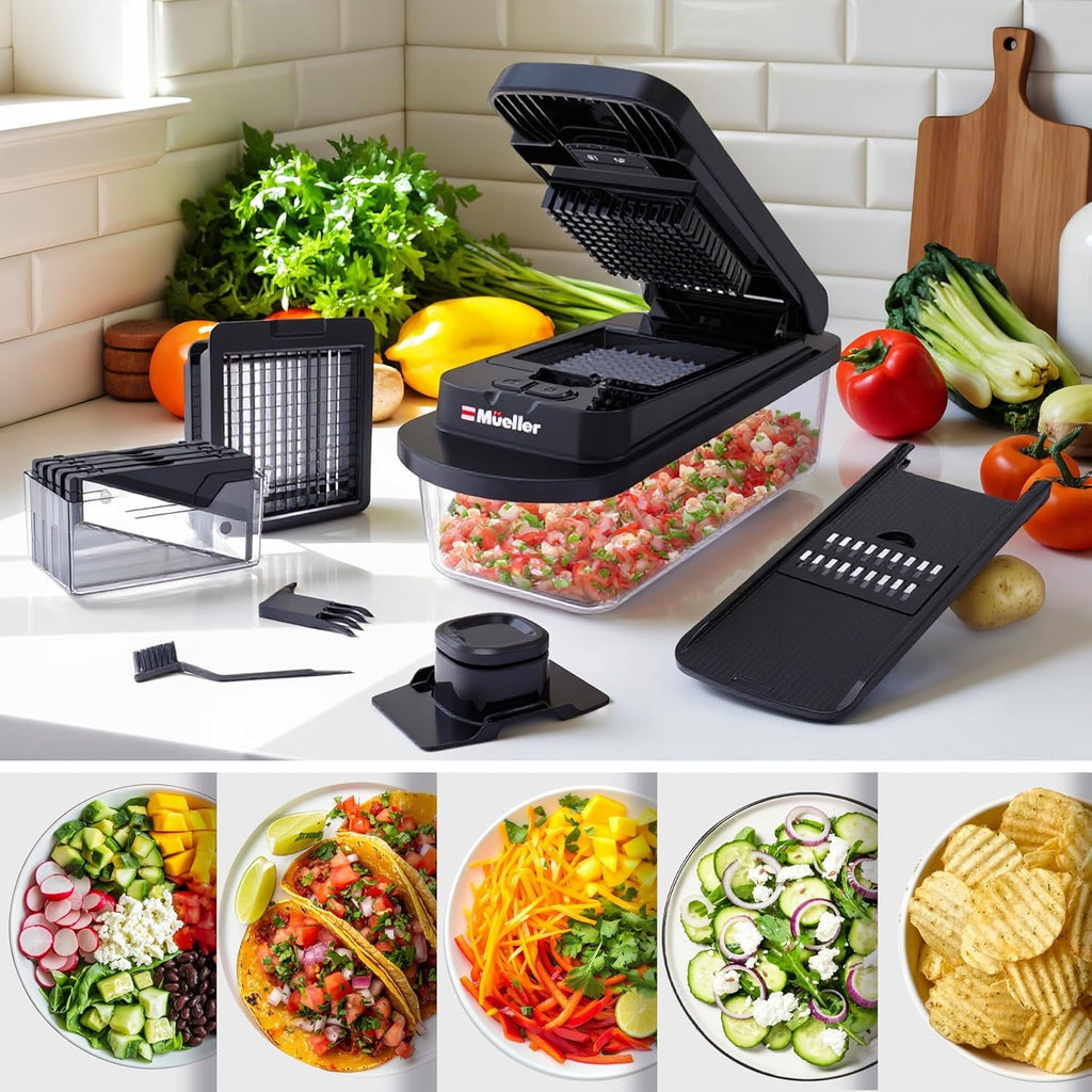 Vegetable Chopper, 10-in-1 Chopper Vegetable Cutter, Food Chopper with Container, Multifunctional Vegetable Cutter wi...
