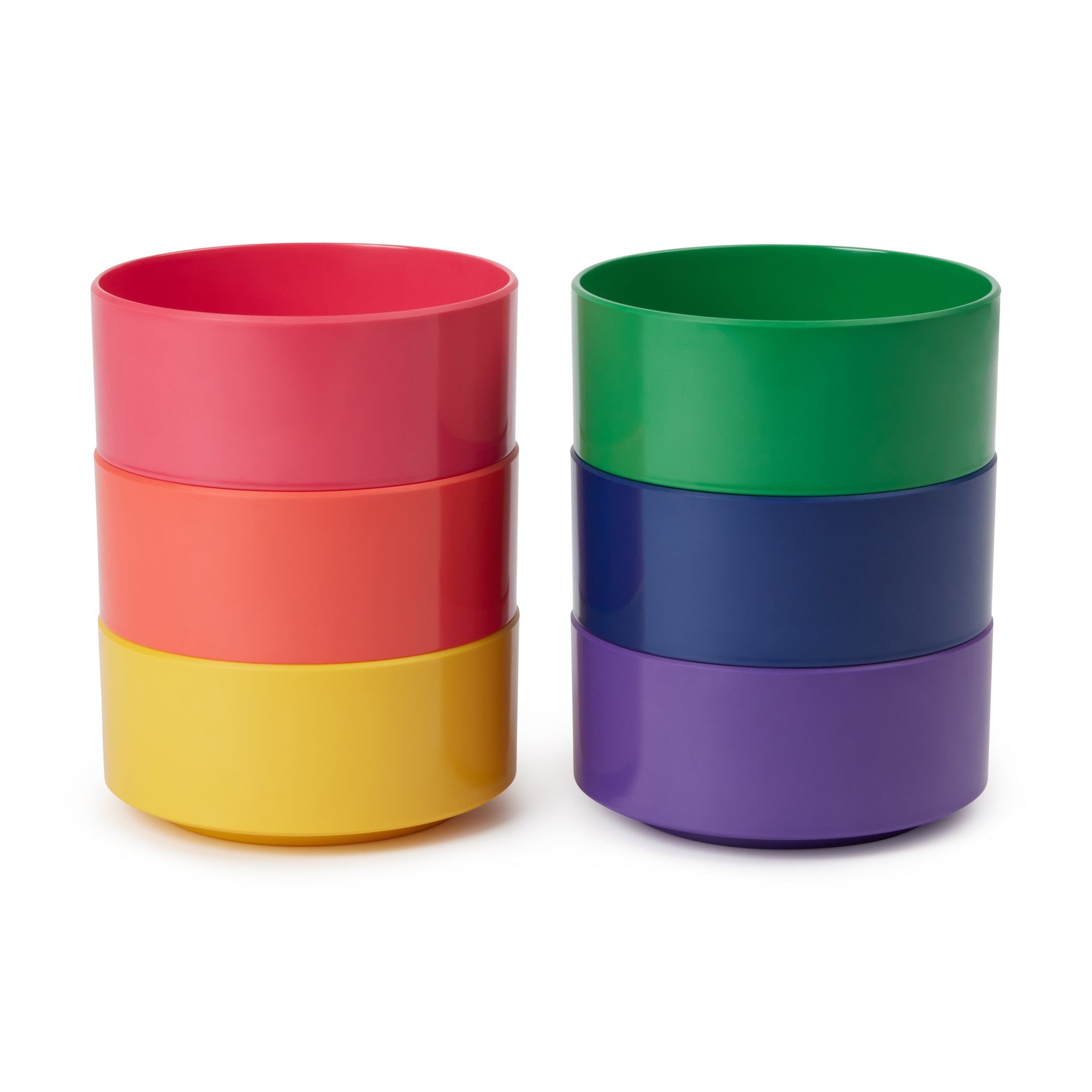 Vignelli Hellerware Rainbow Stacking Dinnerware - Set of 6