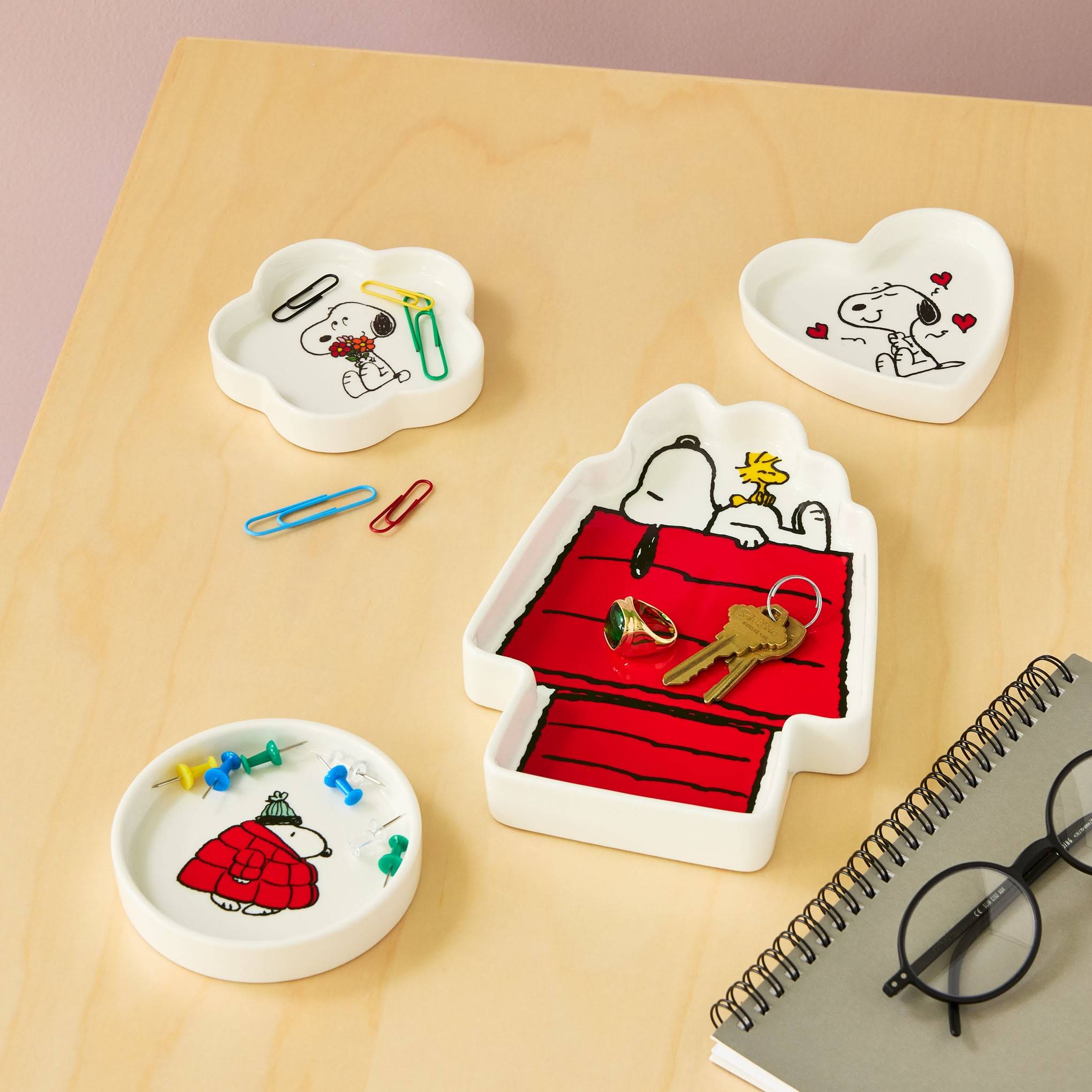 Peanuts Stoneware Dish - Flower