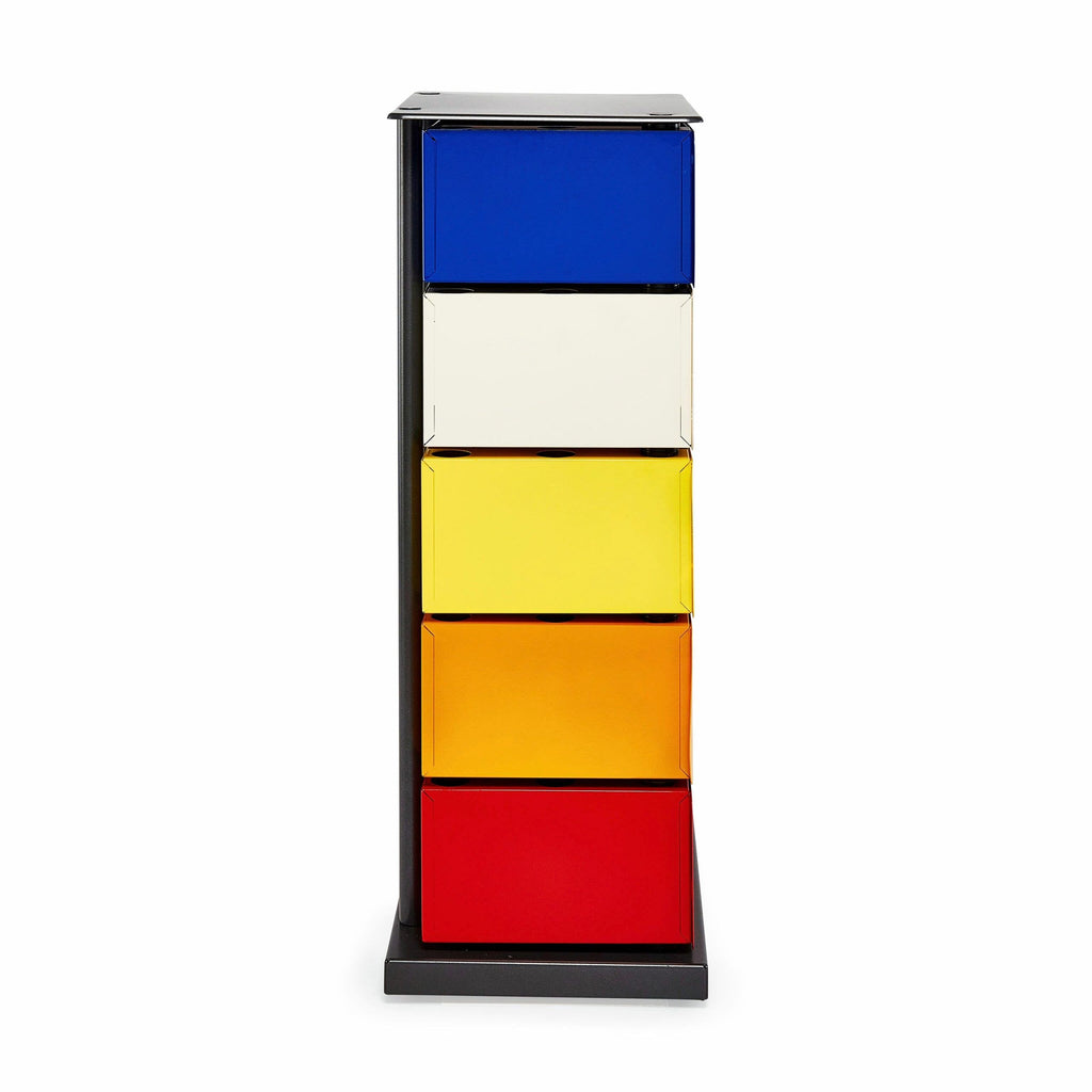 5-Drawer Pivot Cabinet - Blue/ Yellow/ Red