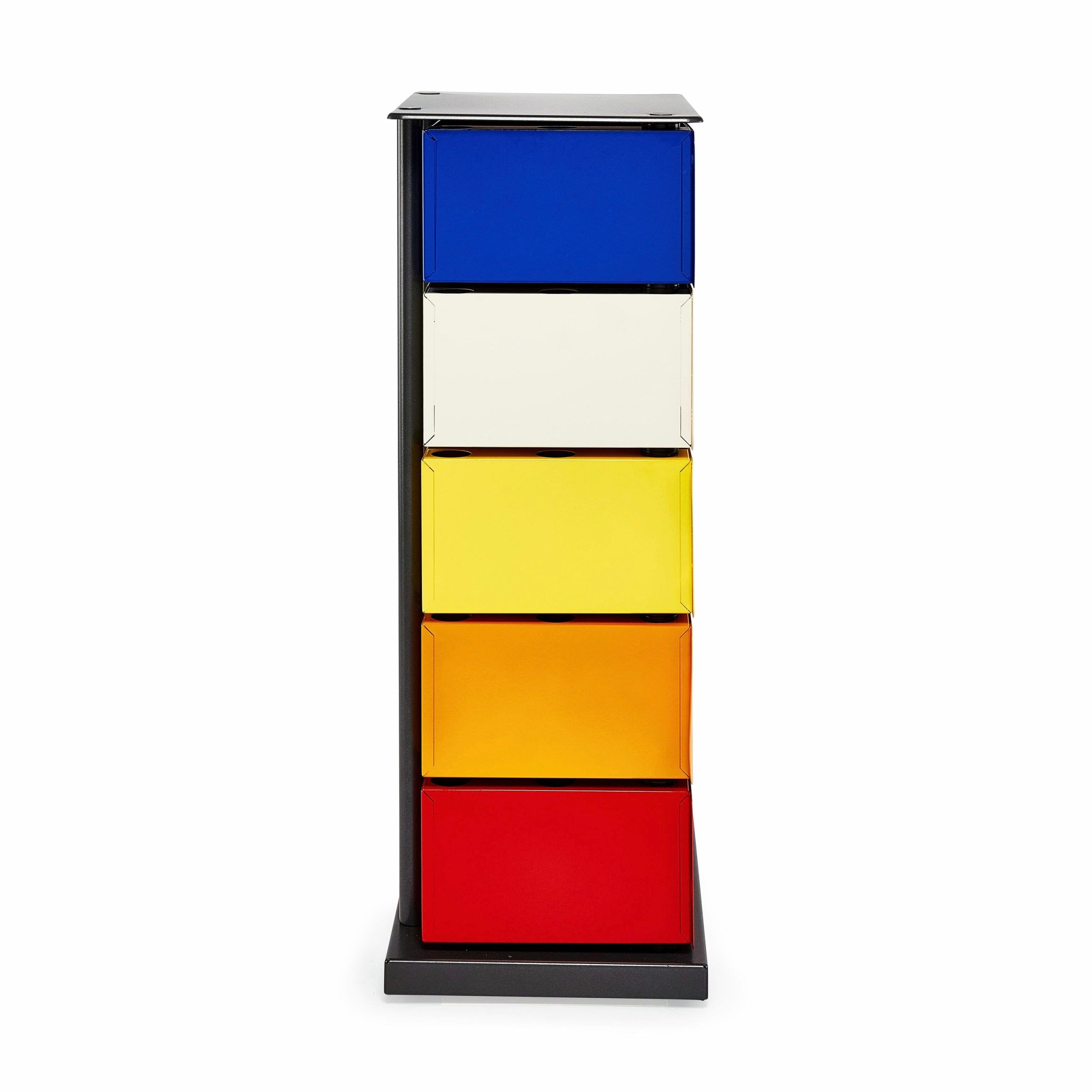 5-Drawer Pivot Cabinet - Blue/ Yellow/ Red