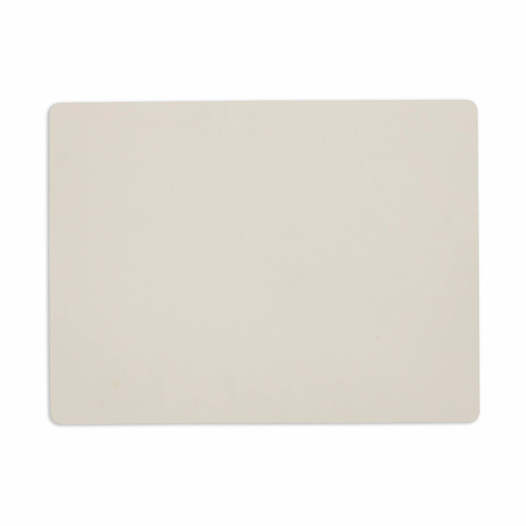 Dual-Sided Recycled Leather Placemat - Yellow/ Light Grey