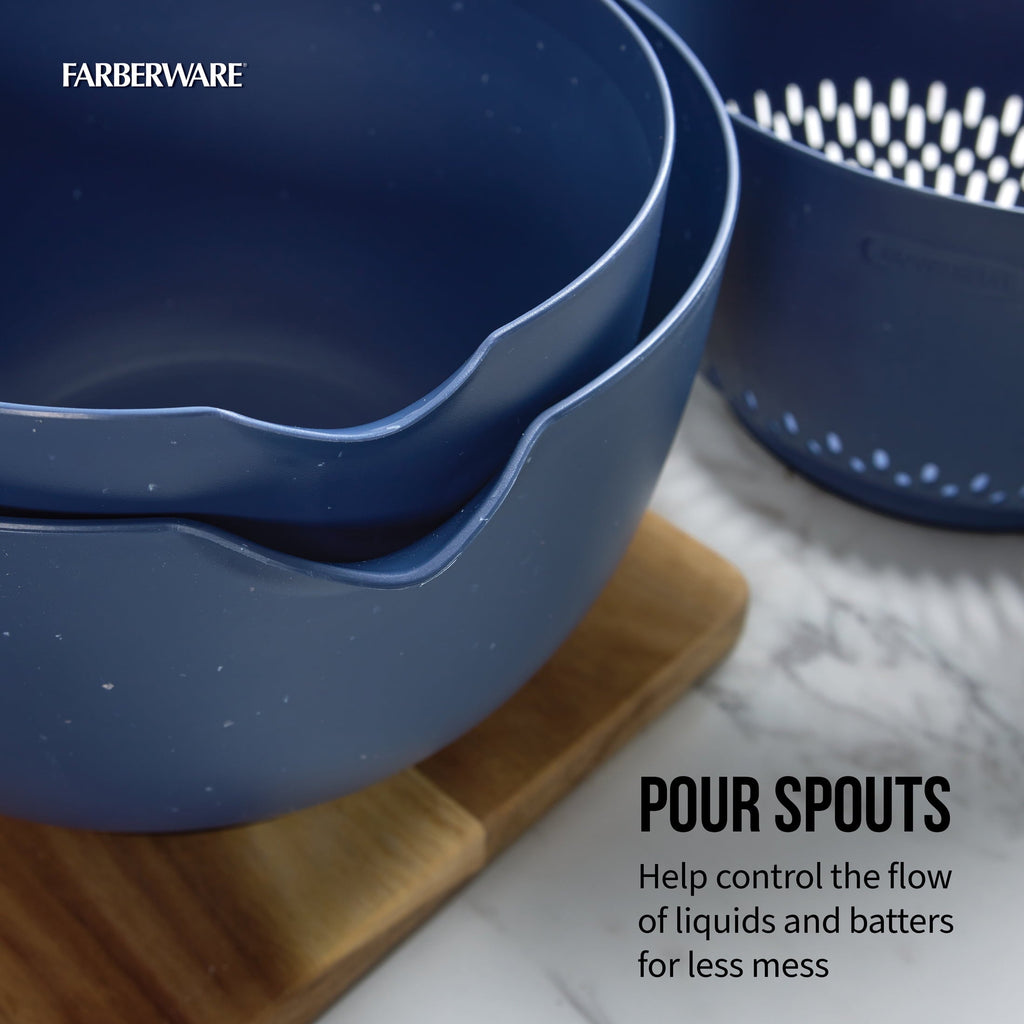 3-Piece Bowl Colander Set with Non-Slip Base