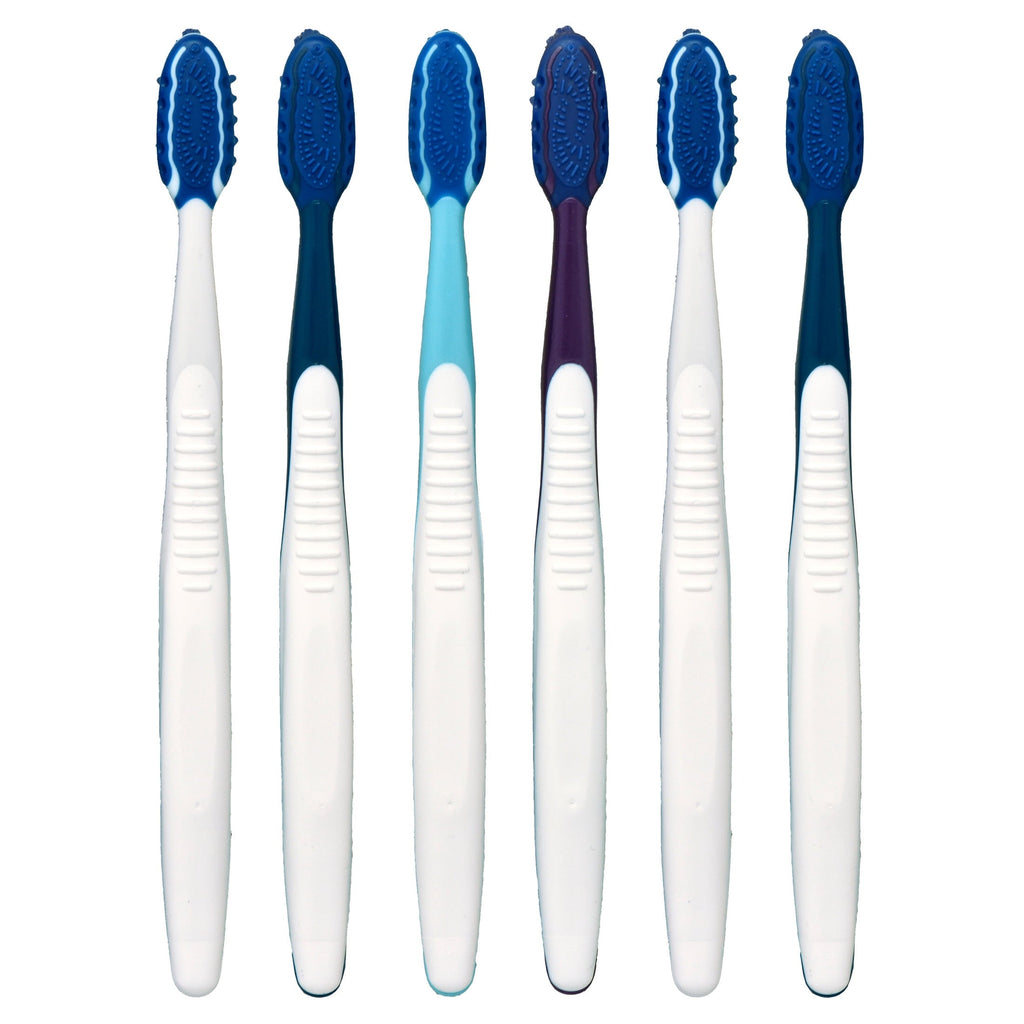 Toothbrush Pro Clean Cross Action, Deep Plaque Removal, 6 Count