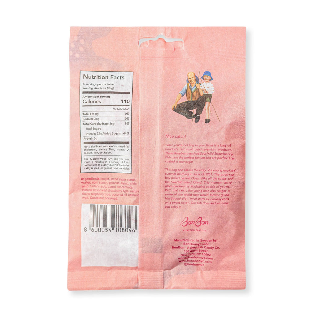 Gummy Fish Candy - Sour Wild Strawberry