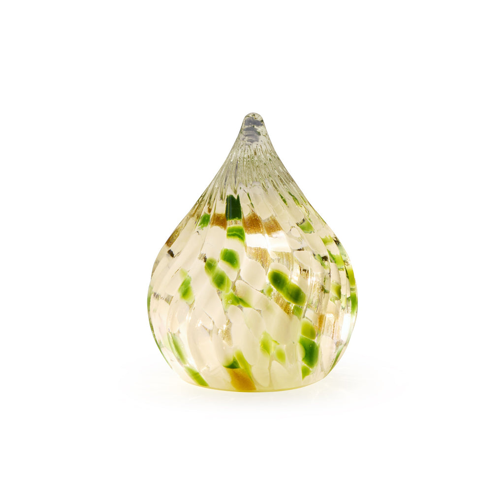 LED Lighted Marbled Glass Holiday Decor - Marbled Snowdrop