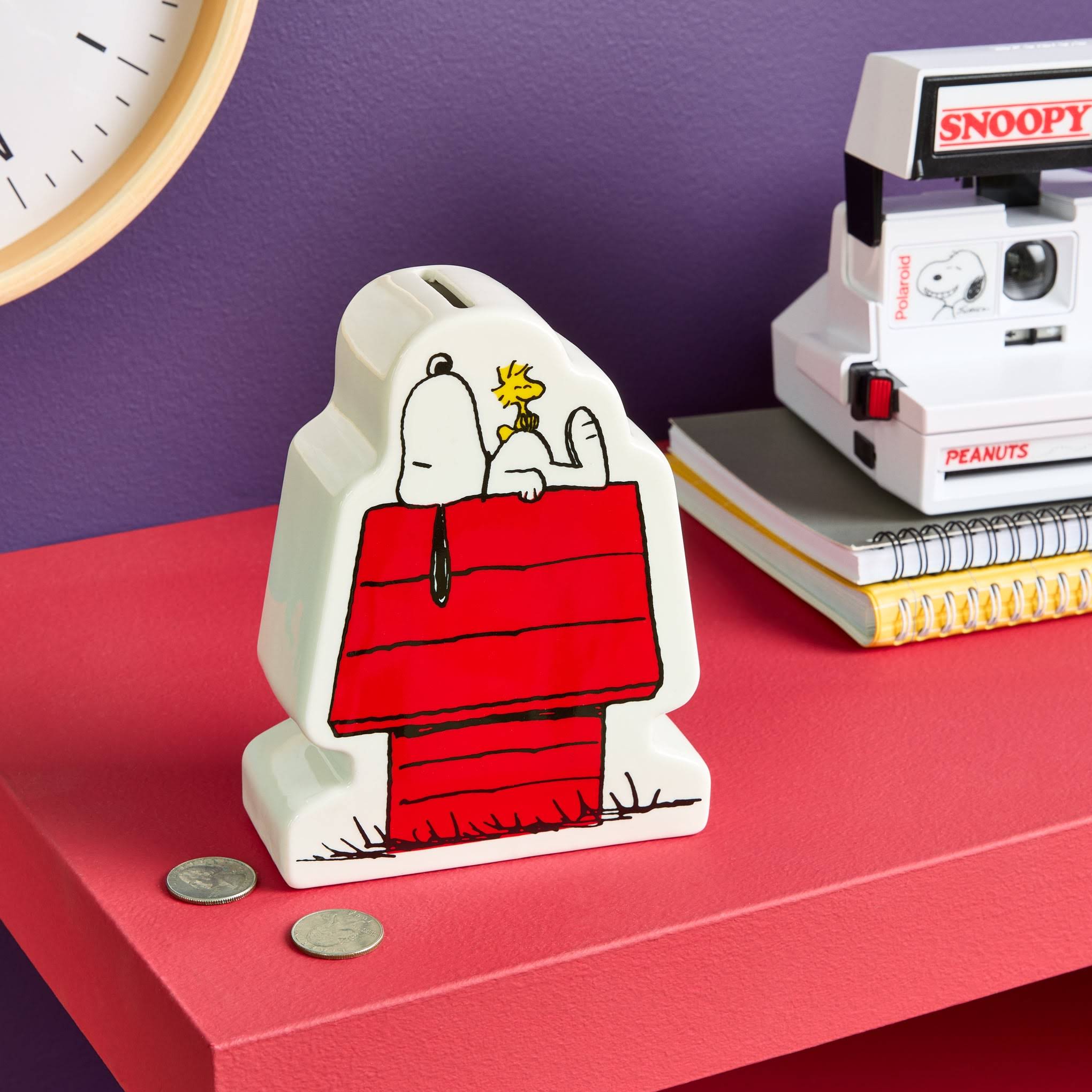 Snoopy Ceramic House Coin Bank