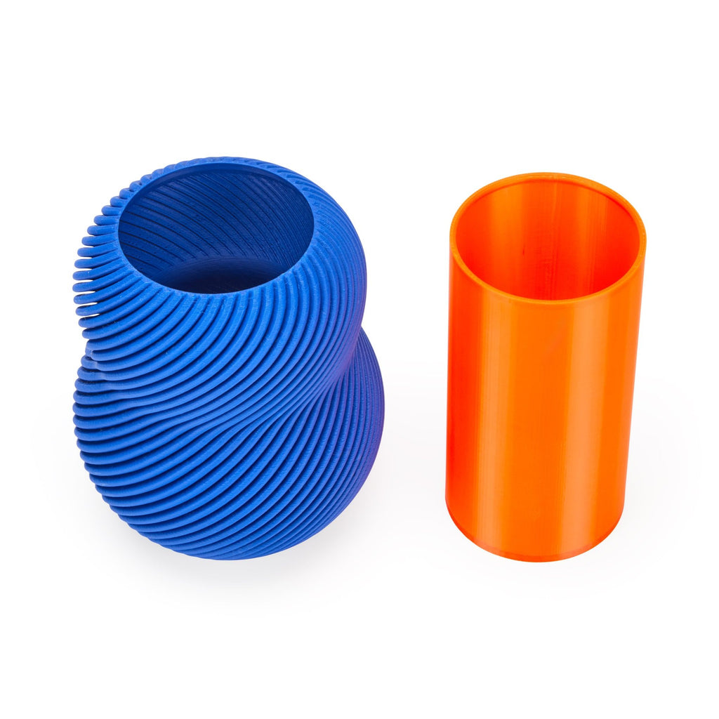 Bloom 3D-Printed Vase - Electric Blue/ Neon Orange