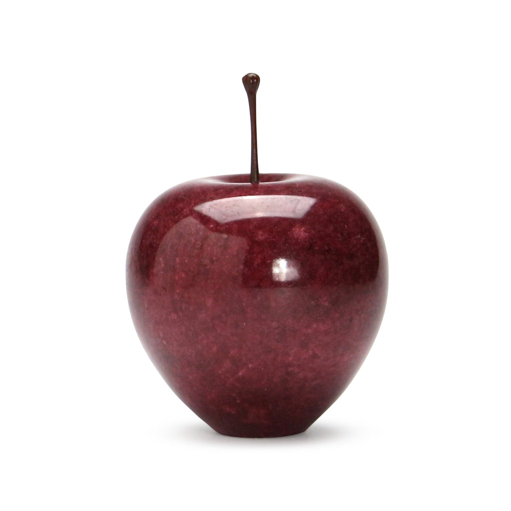 Marble Apple Paperweight - Red