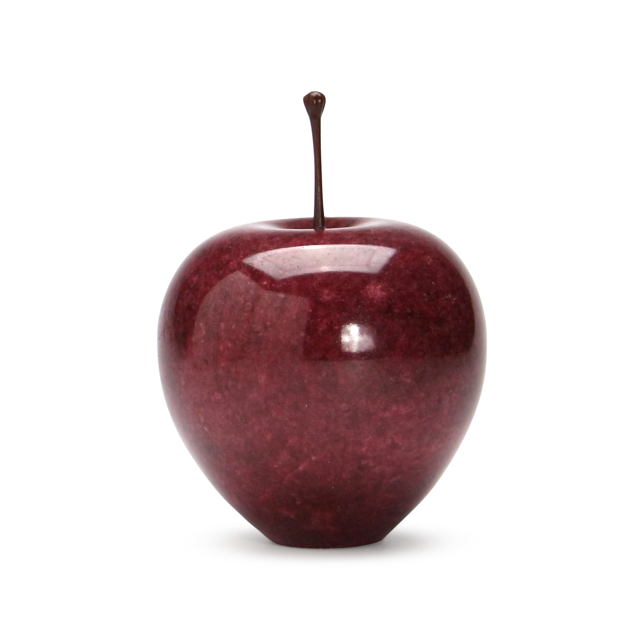 Marble Apple Paperweight - Red