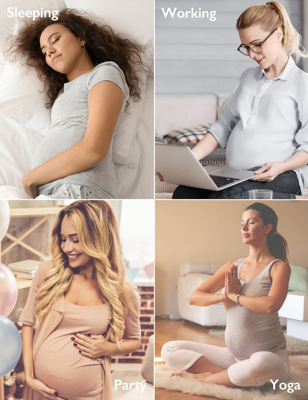 Ergonest Maternity Belly Band & High Waist Pregnancy Underwear &  Pregnancy Wedge Pillows Bundle