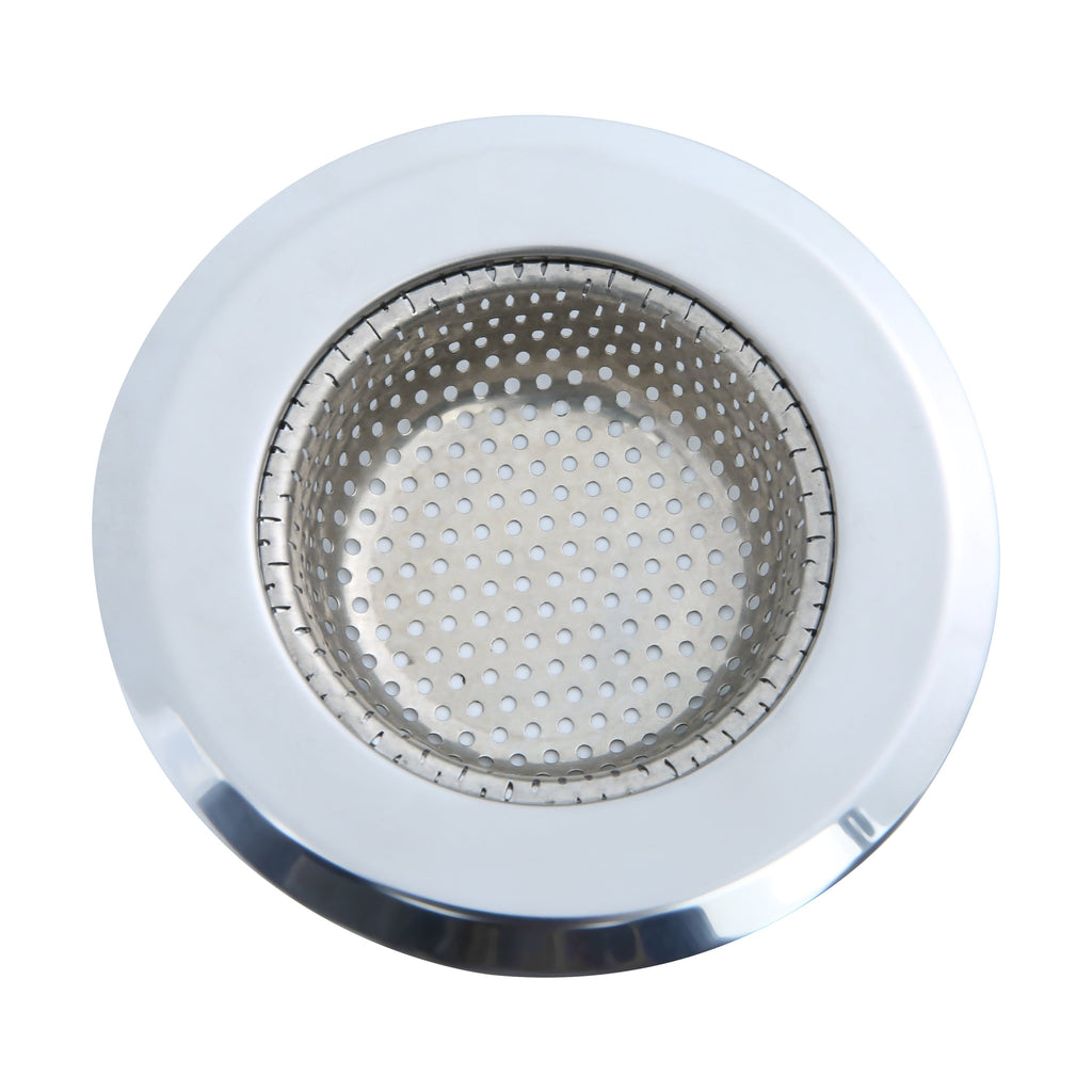 Stainless Steel Kitchen Sink Drain Strainer 4.45" - Durable Food Catcher Chrome