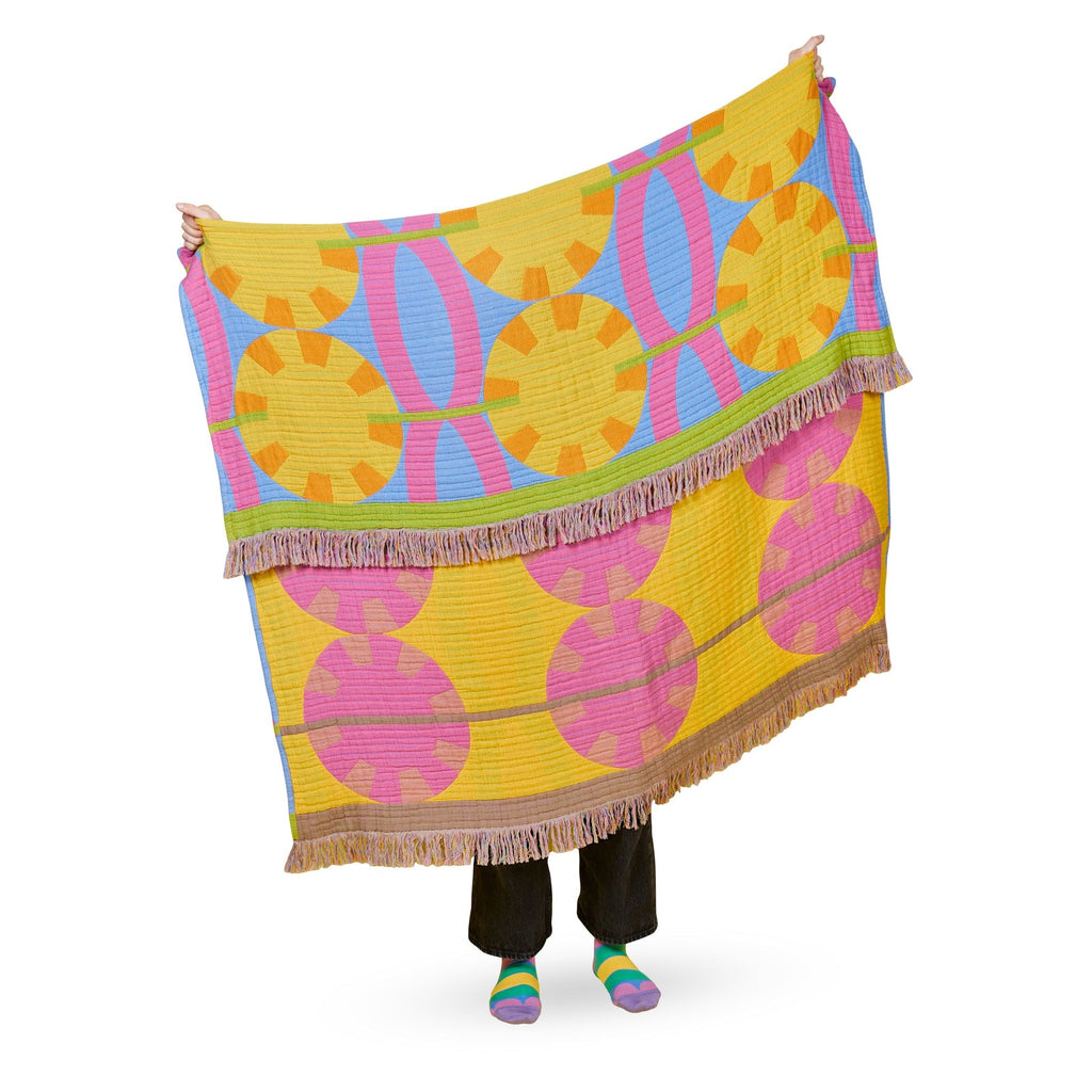 Orun Cotton Throw Blanket by Yinka Ilori