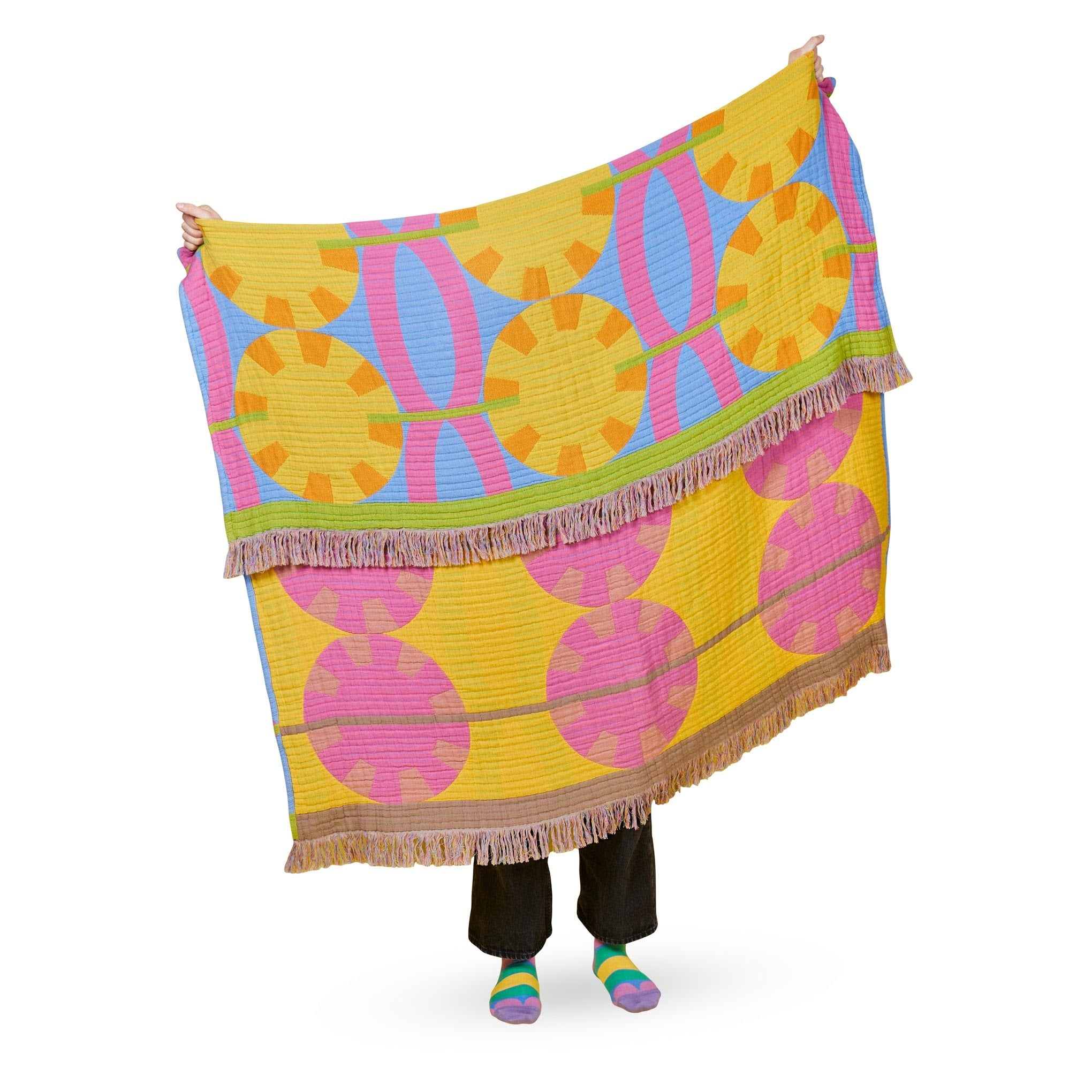 Orun Cotton Throw Blanket by Yinka Ilori