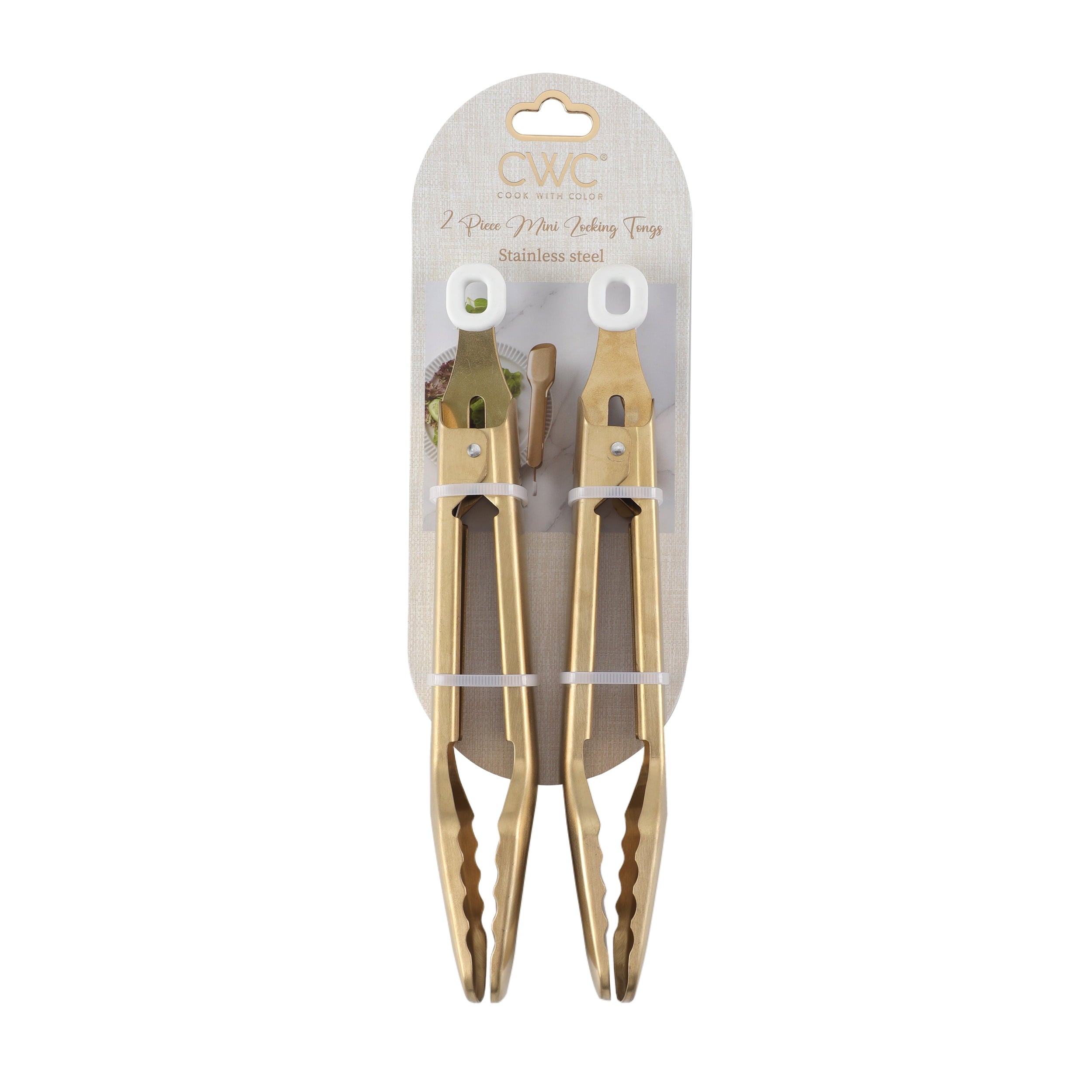 2-Piece Mini Tongs Compact & Durable